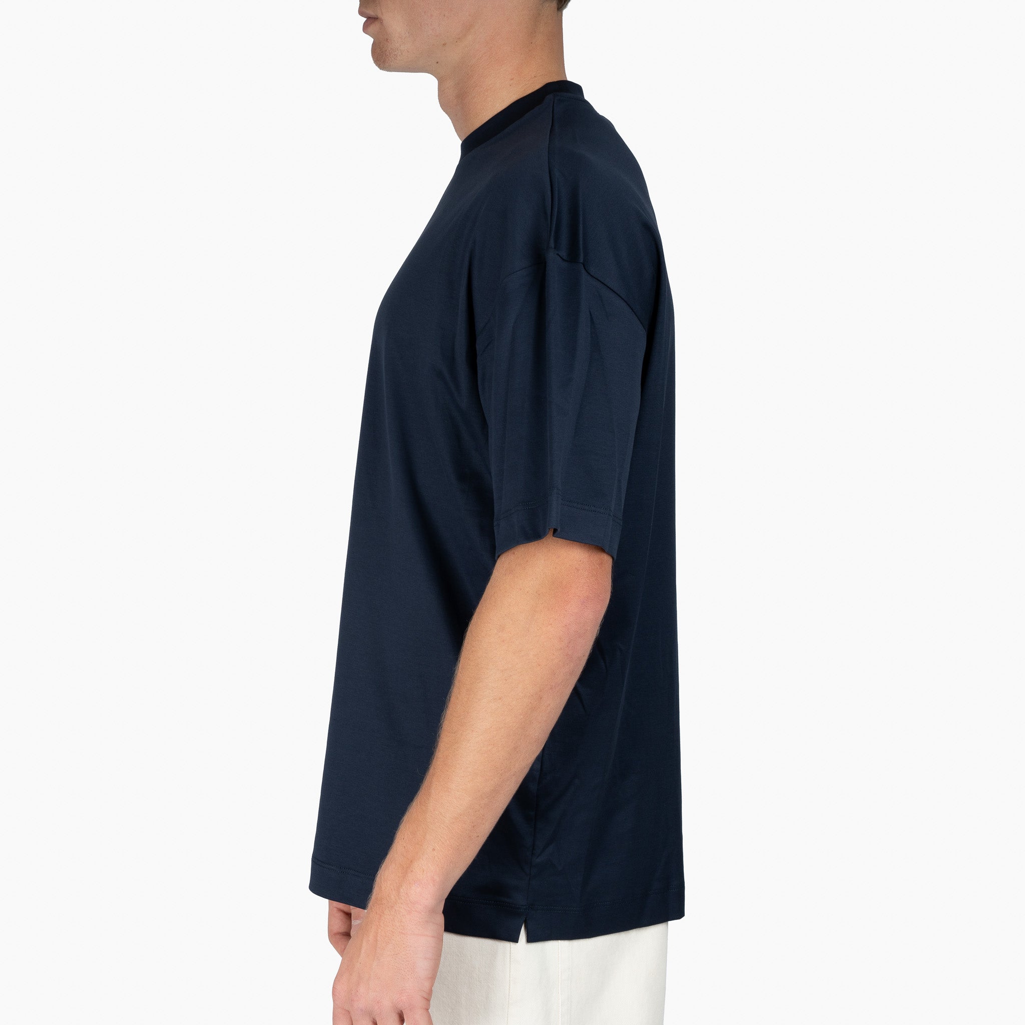 Valenza T-Shirt Blauw | Interlock Supima Oversized