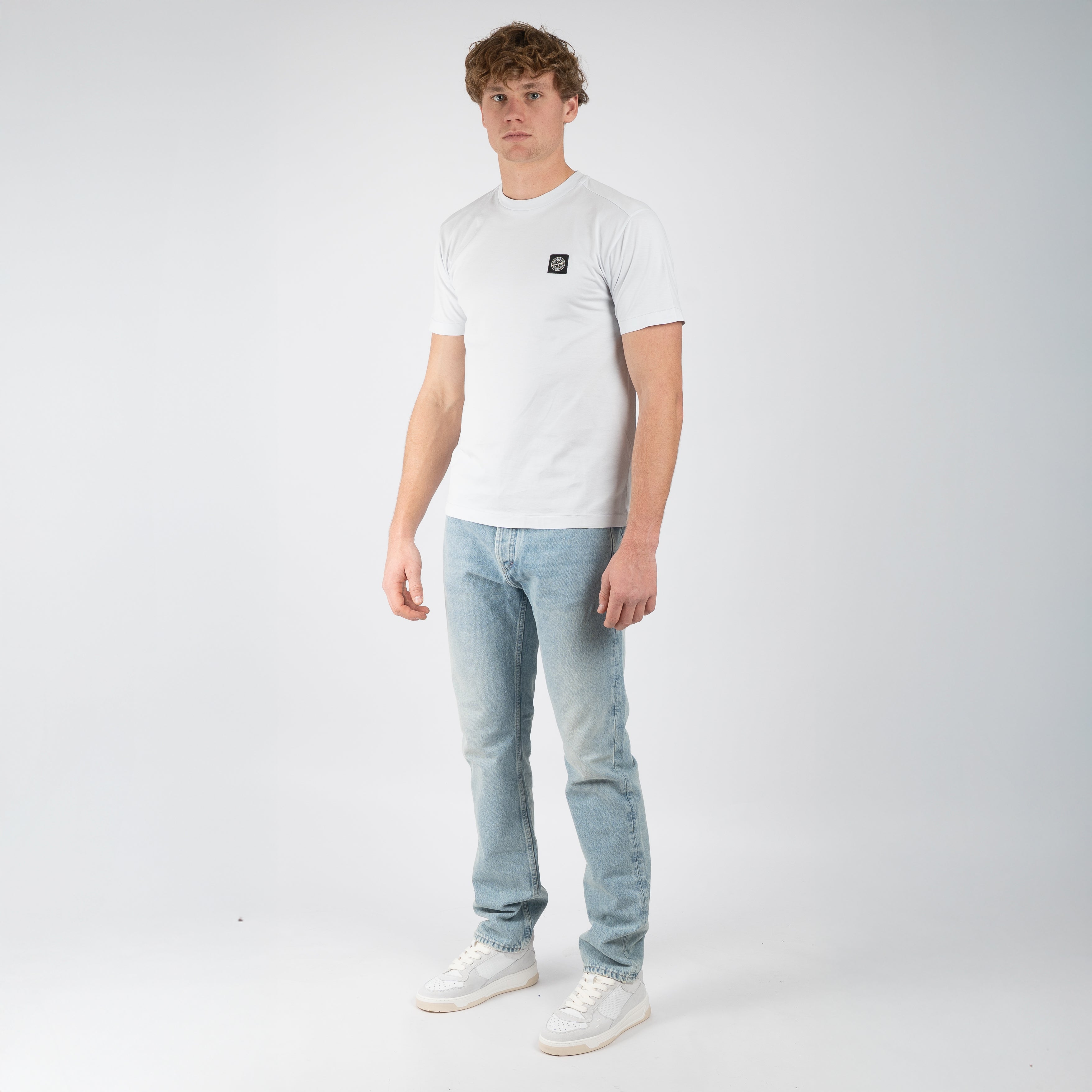 Stone Island T-Shirt Lichtblauw | 60/2 Cotton Jersey
