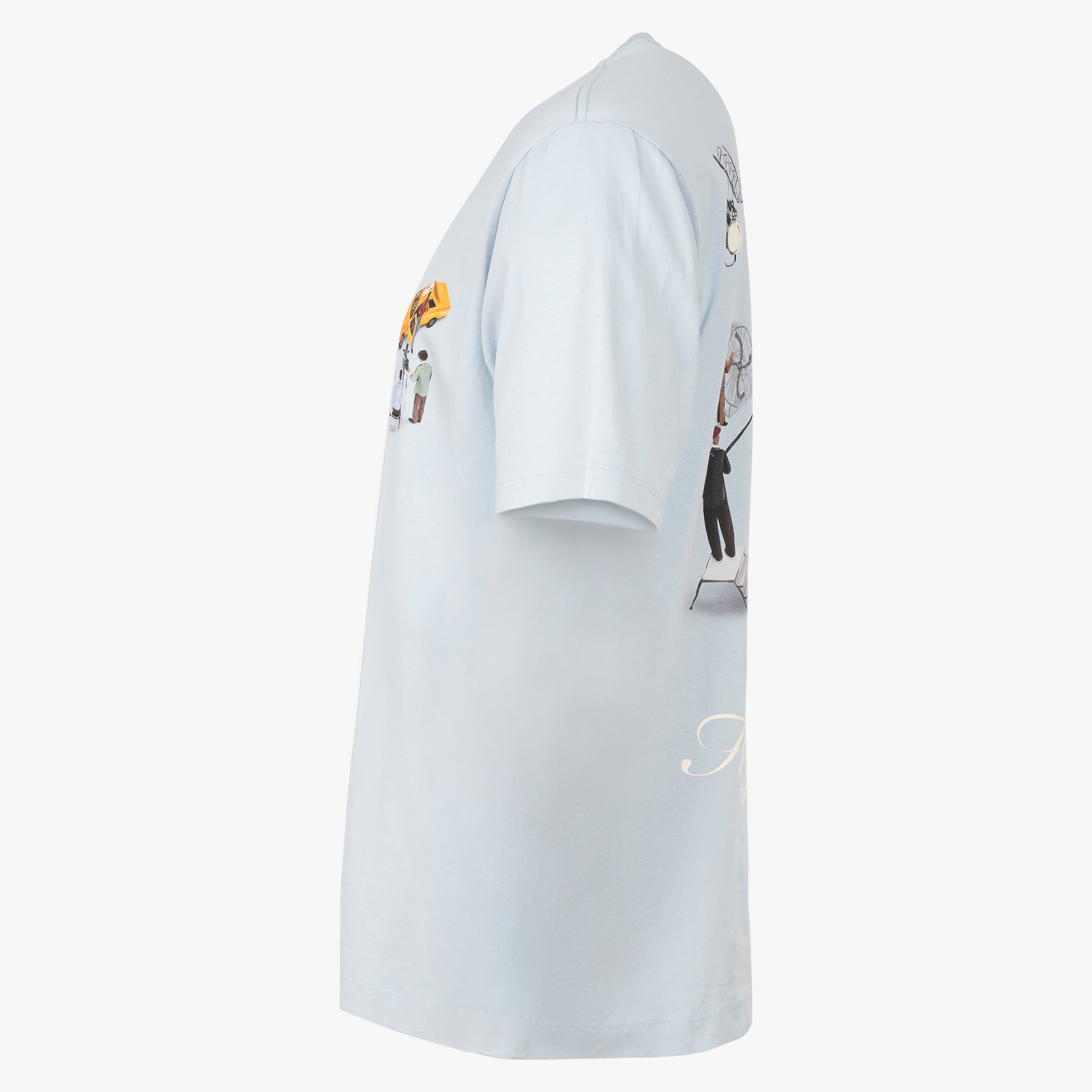 Filling Pieces T-Shirt Backprint Lichtblauw | Film Set