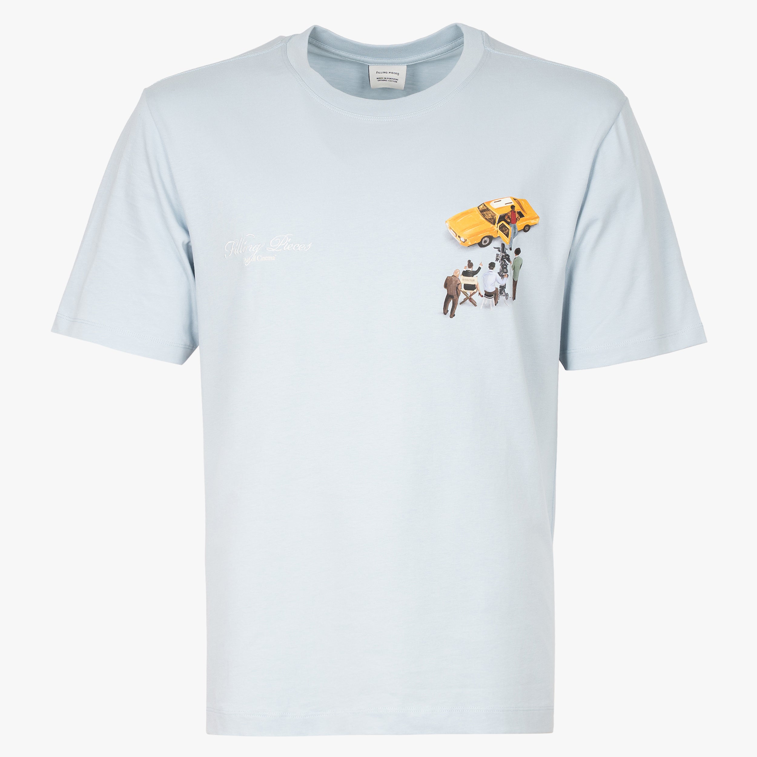 Filling Pieces T-Shirt Backprint Lichtblauw | Film Set