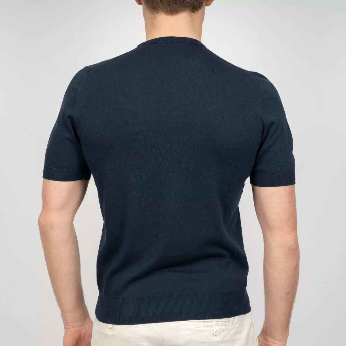 Gran Sasso T-Shirt Donkerblauw | Organic Cotton Knit