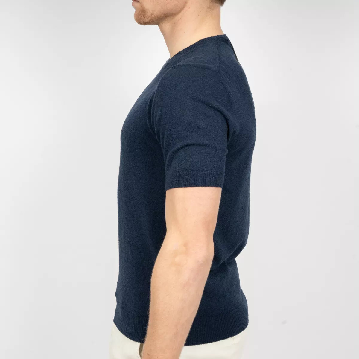 Gran Sasso T-Shirt Donkerblauw | Boucle Knit