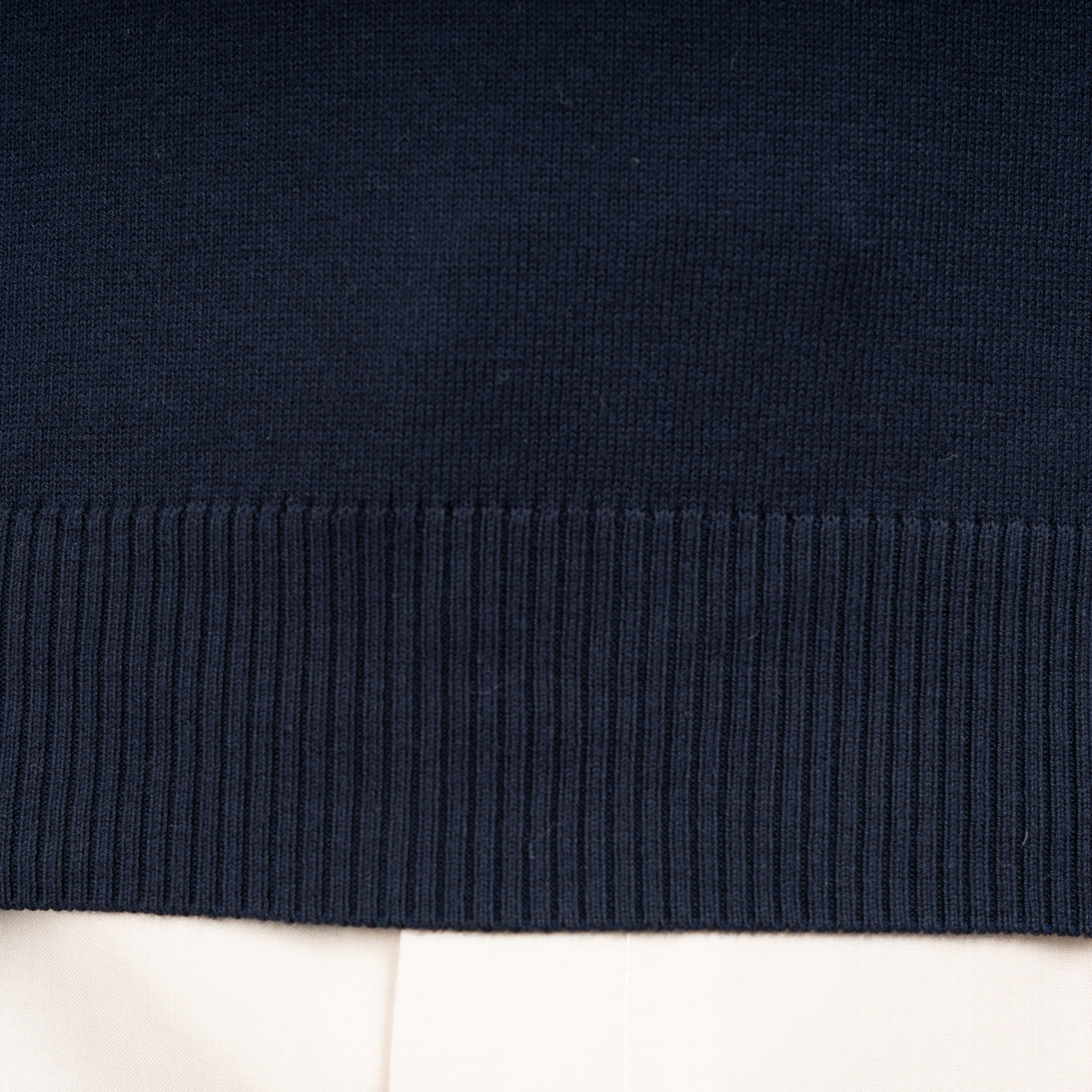 Gran Sasso Gebreid T-Shirt Donkerblauw | Egyptian Cotton