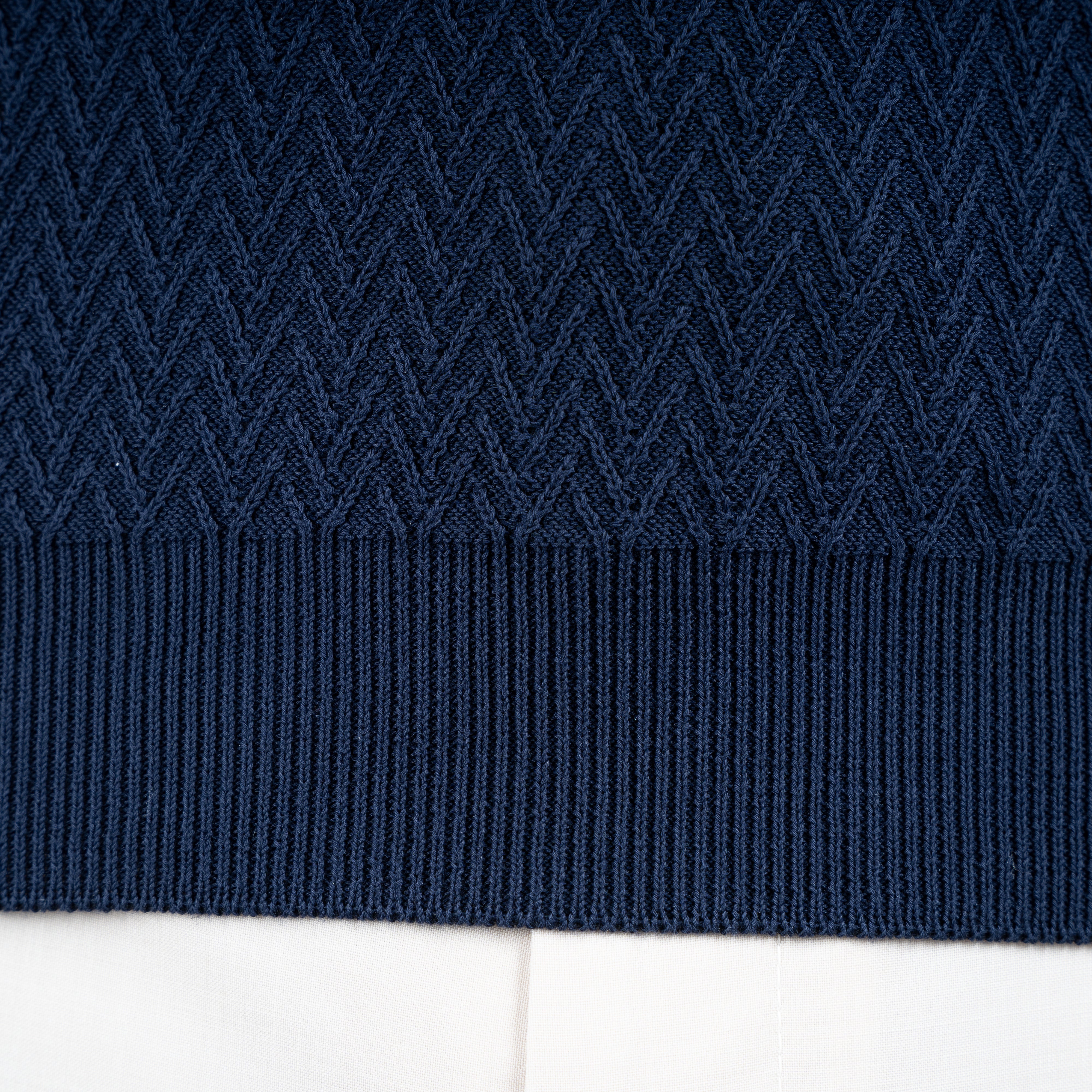 Gran Sasso Gebreid T-Shirt Blauw | Fresh Cotton