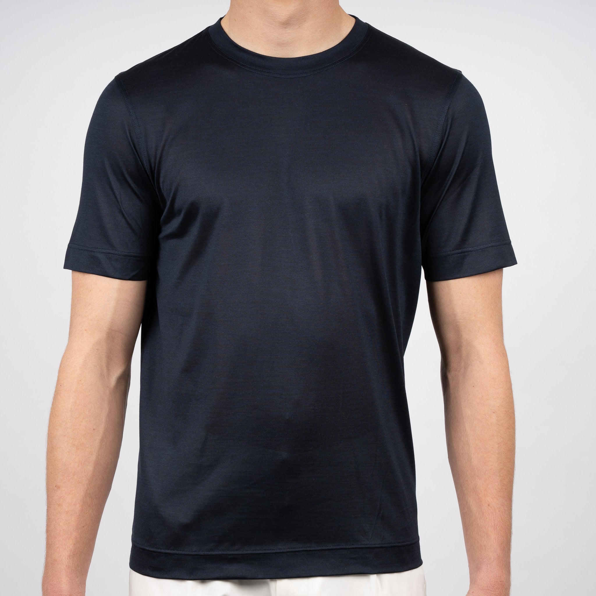 Gran Sasso T-shirt Zijde Blauw | Seta