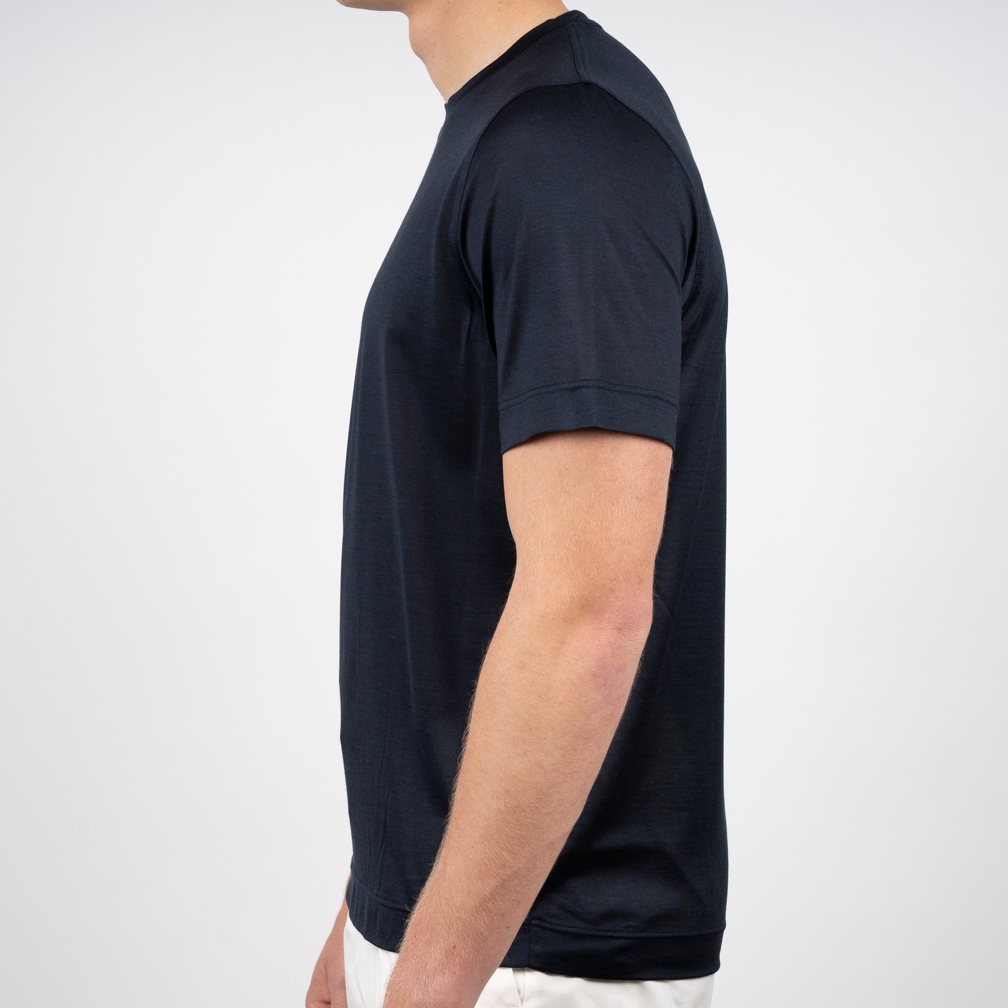 Gran Sasso T-shirt Zijde Blauw | Seta