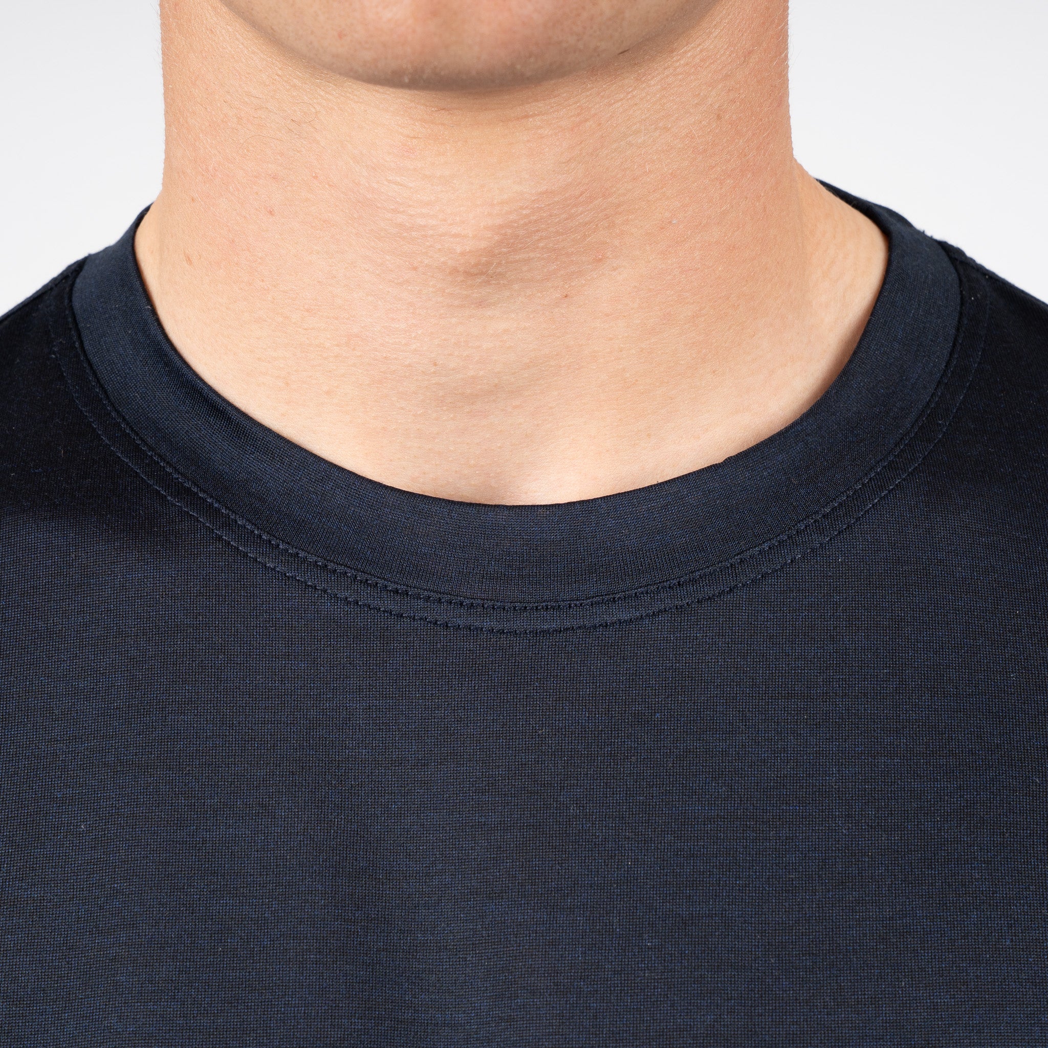 Gran Sasso T-shirt Zijde Blauw | Seta