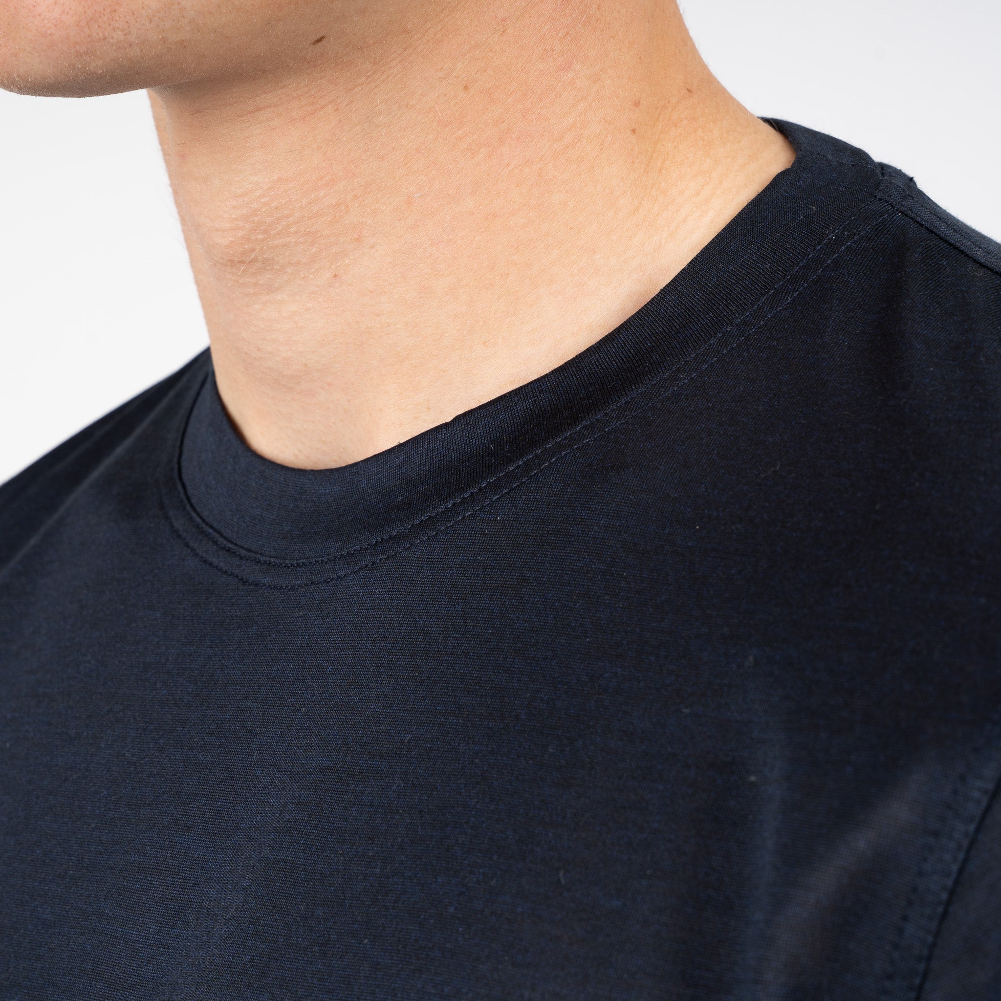 Gran Sasso T-shirt Zijde Blauw | Seta