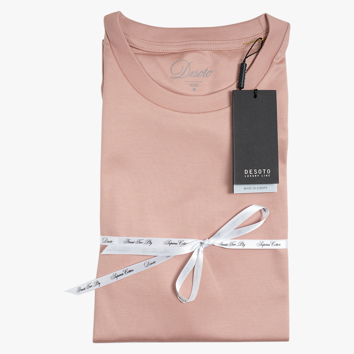 Desoto T-Shirt Roze | Luxury Two Ply