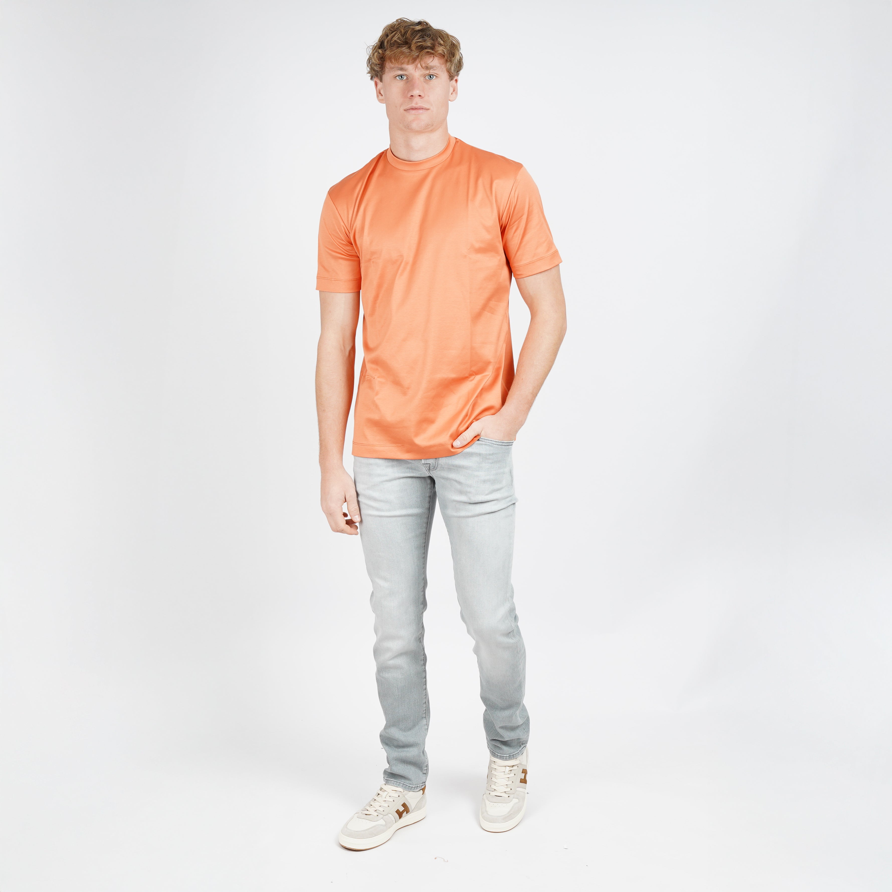Valenza T-Shirt Oranje | Interlock Supima Cotton