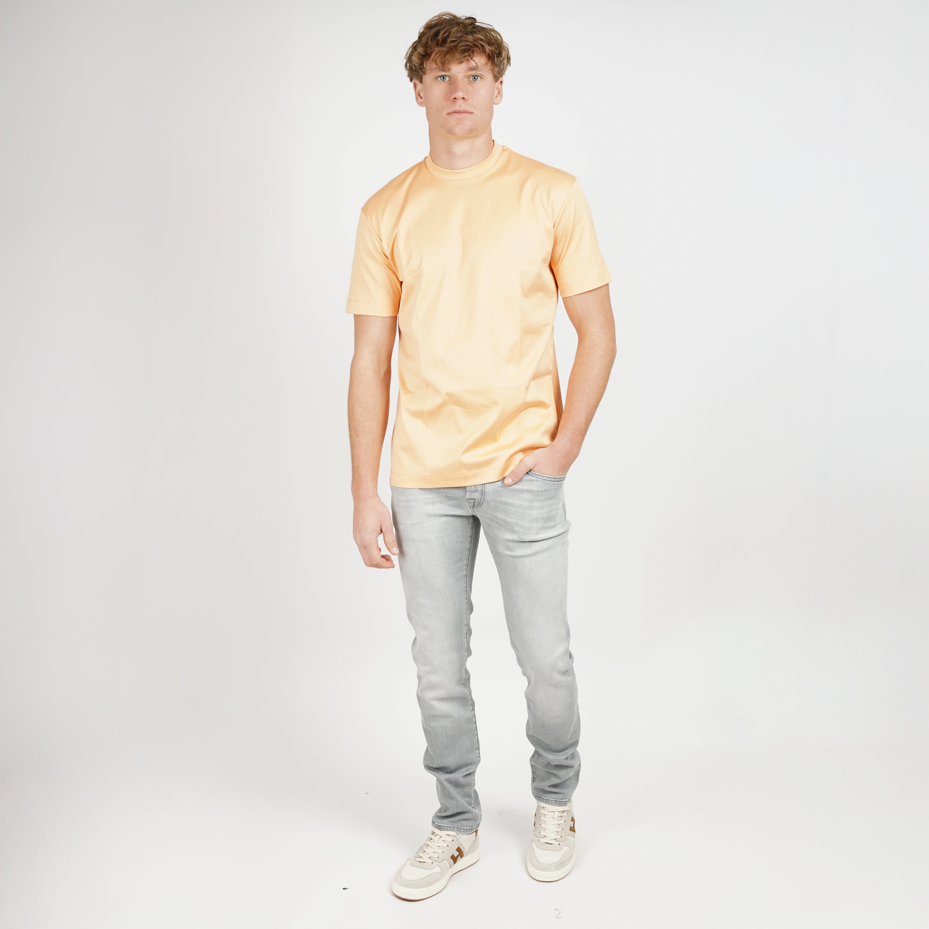 Valenza T-Shirt Licht Oranje | Interlock Supima Cotton
