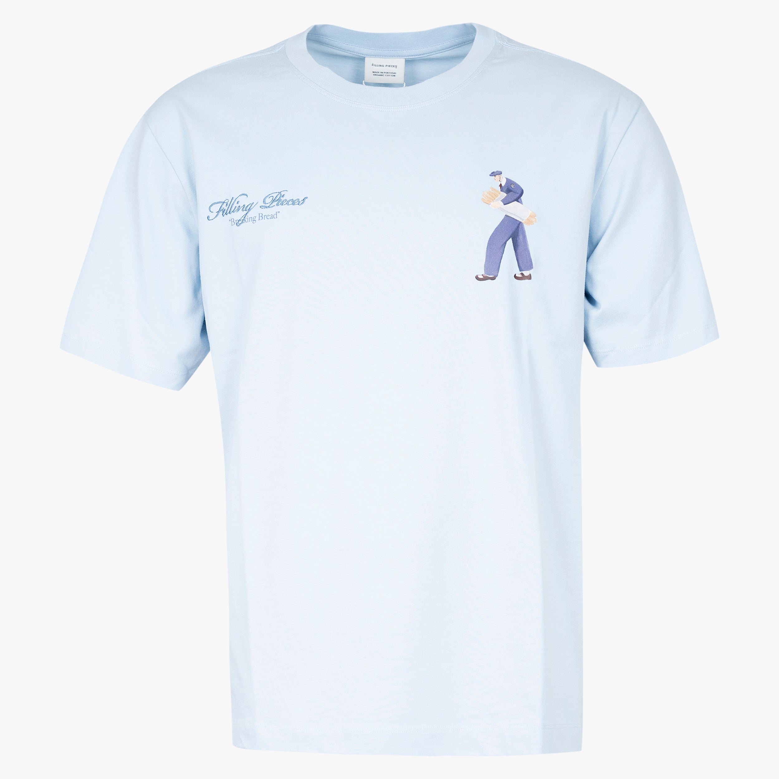 Filling Pieces T-Shirt Backprint Lichtblauw | Bakery
