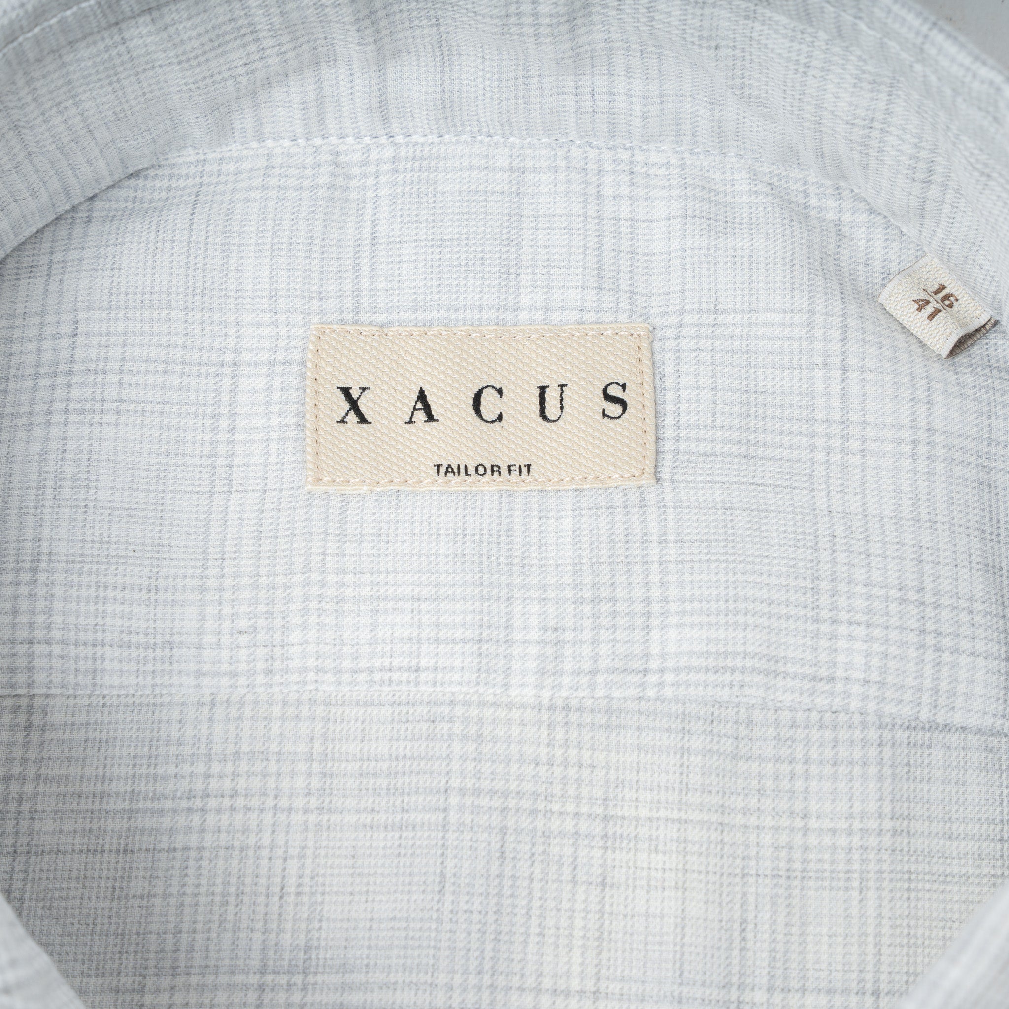 Xacus Overhemd Grijs Geruit | Albini