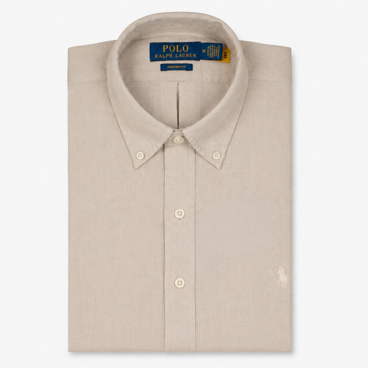 Ralph Lauren Linnen Overhemd Beige | Custom Fit