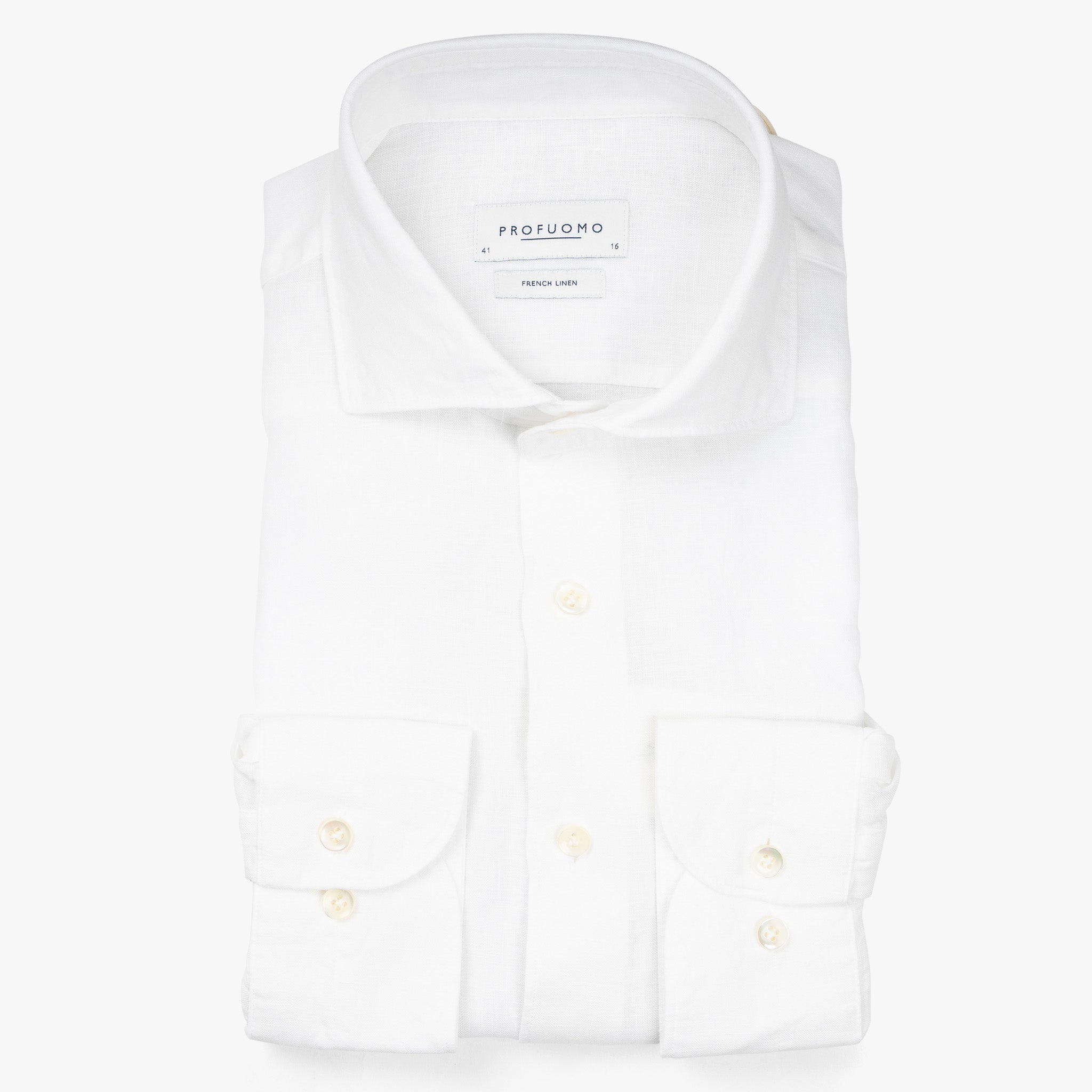 Profuomo Linnen Overhemd Wit