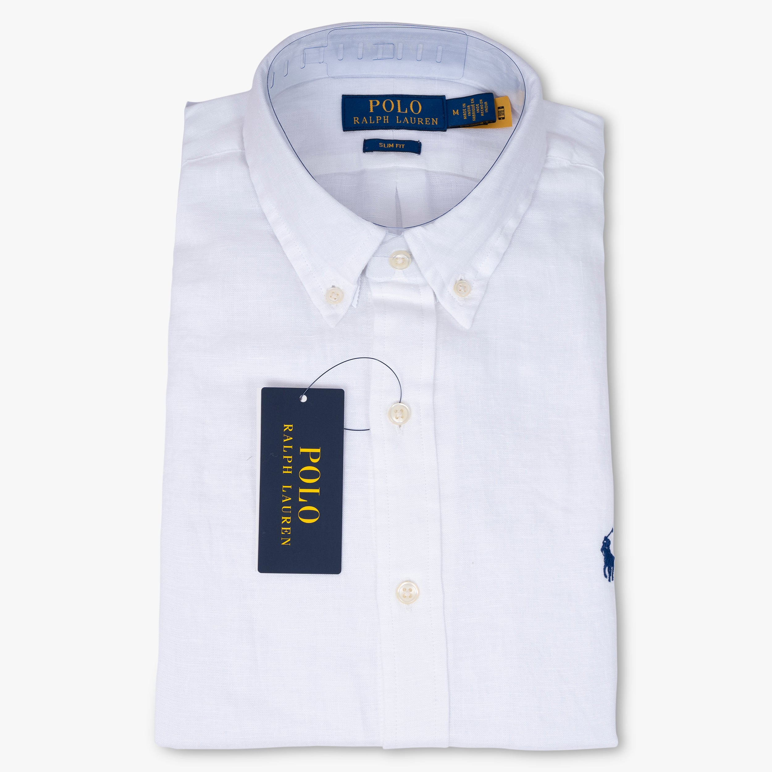 Ralph Lauren Linnen Overhemd Witt | Slim Fit