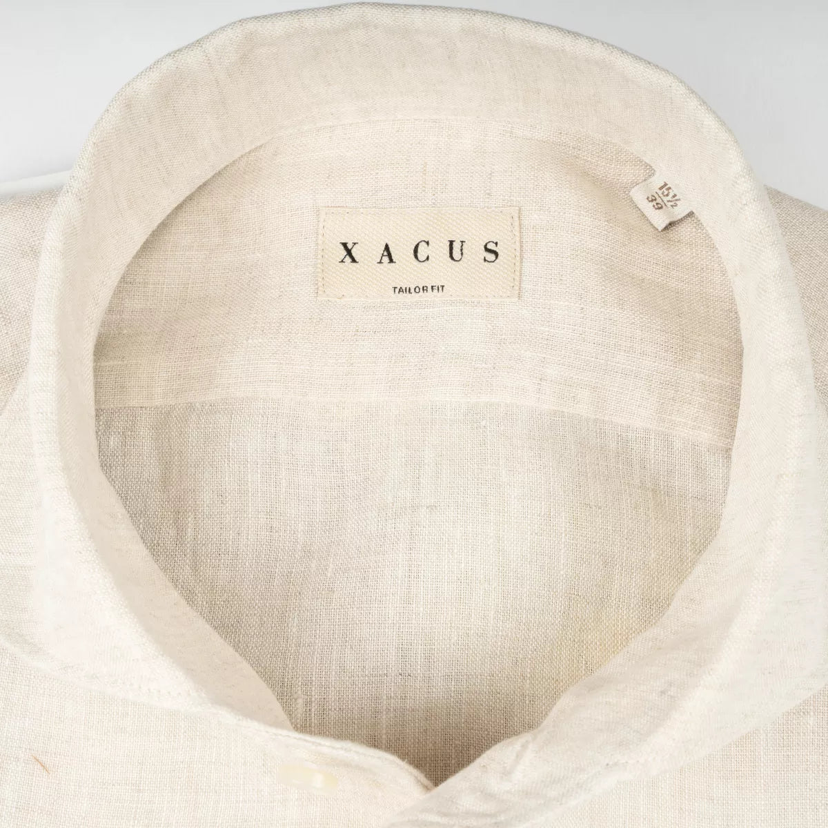 Xacus Linnen Overhemd Beige | Tailor Fit