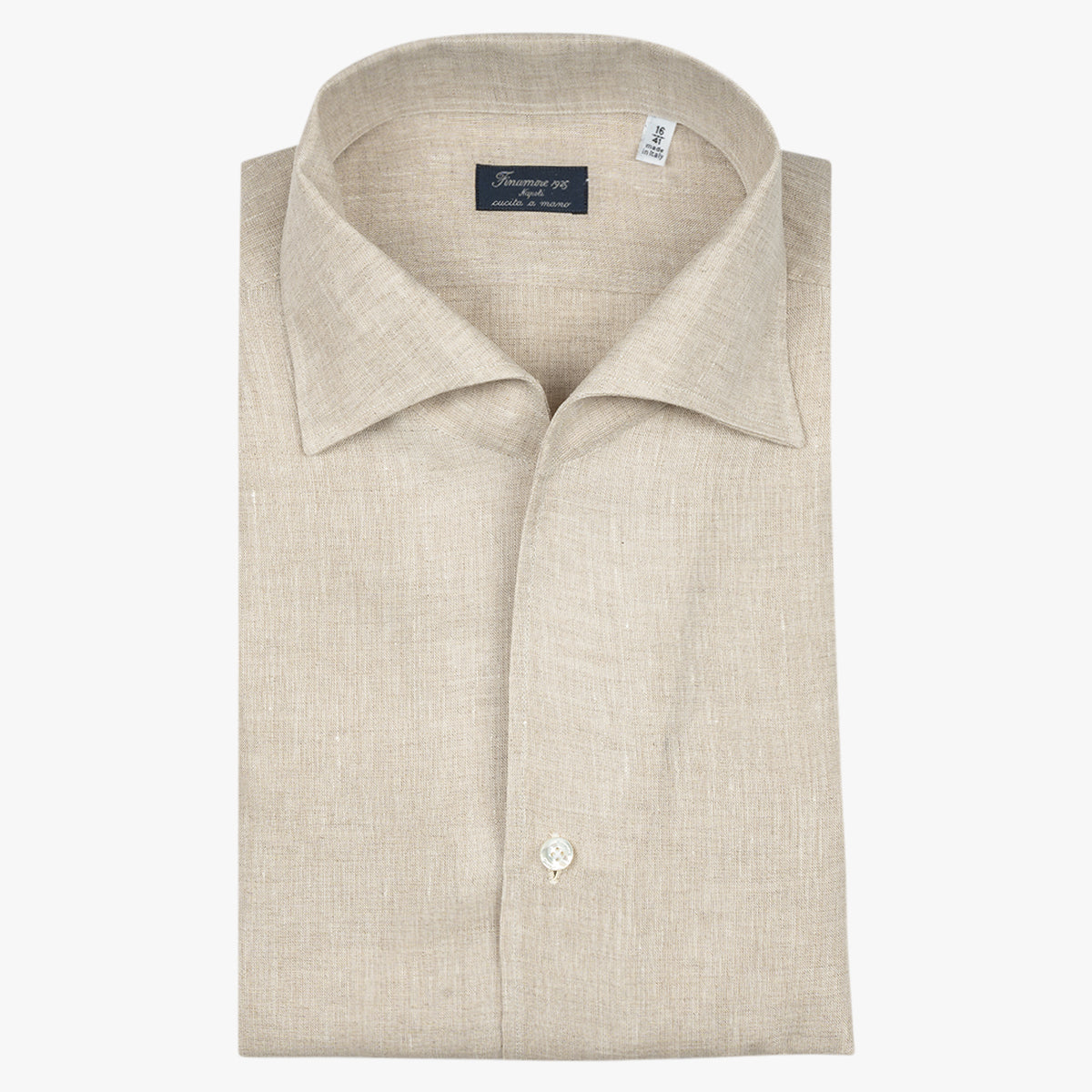 Finamore Linnen Overhemd Beige | Ustica