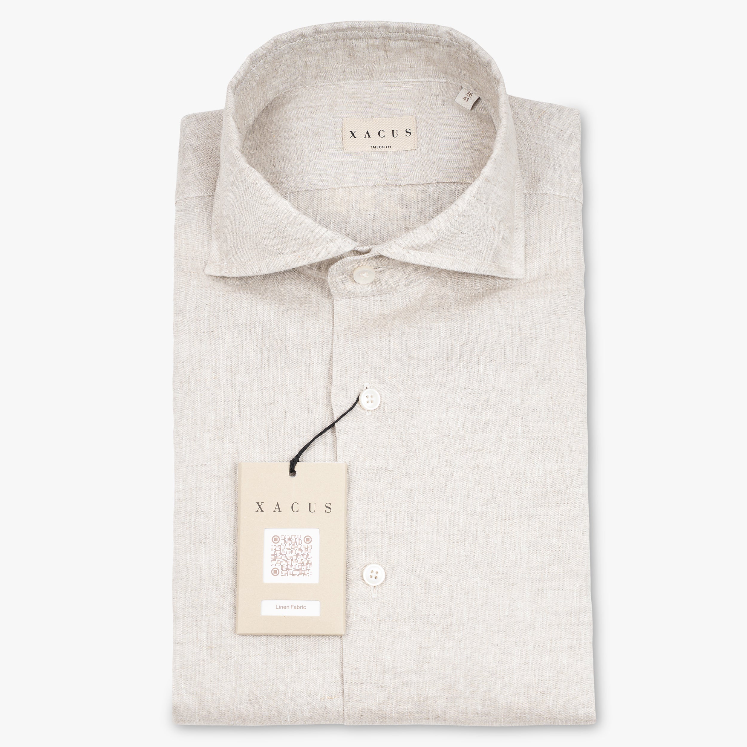 Xacus Linnen Overhemd Beige | Albini
