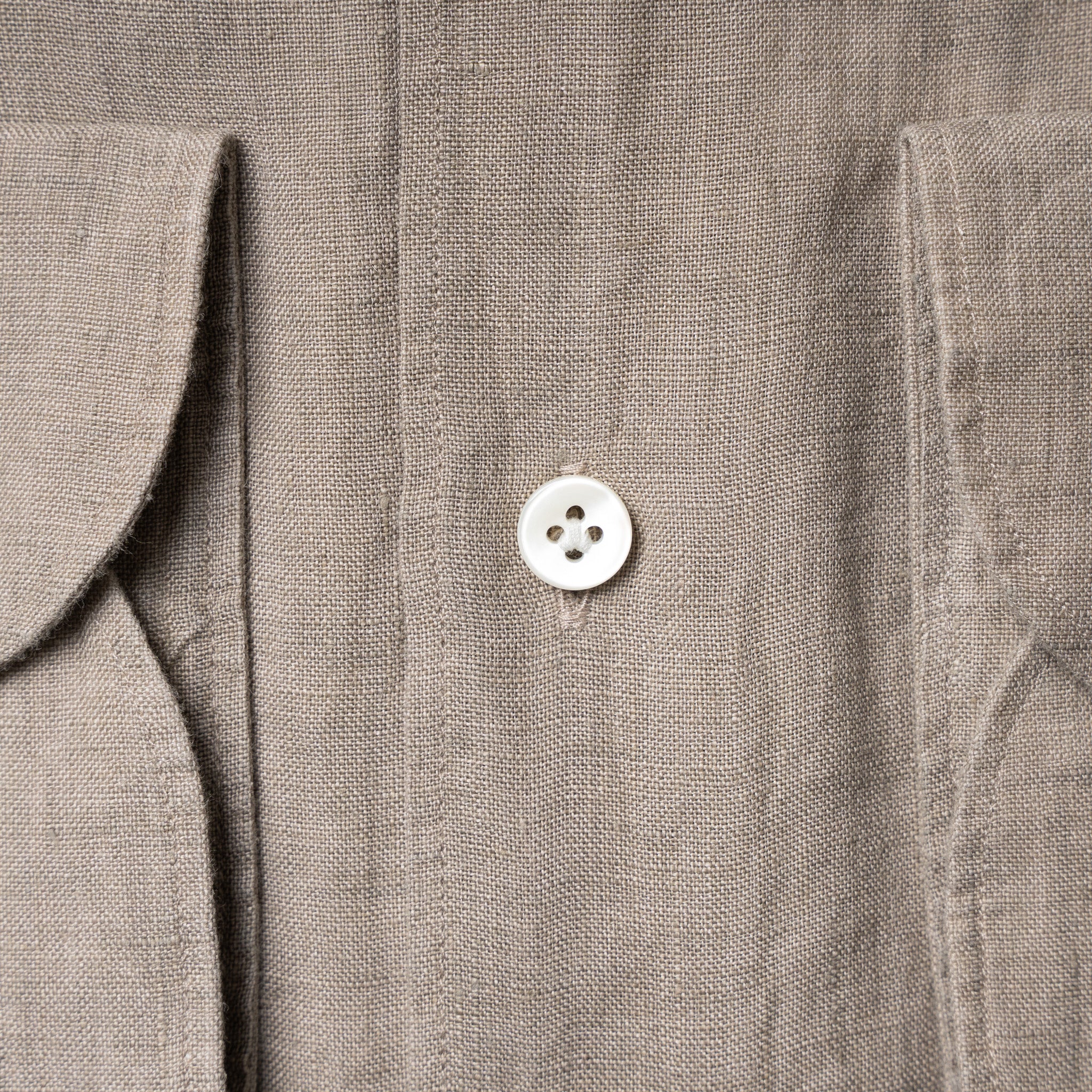 Profuomo Linnen Overhemd Beige