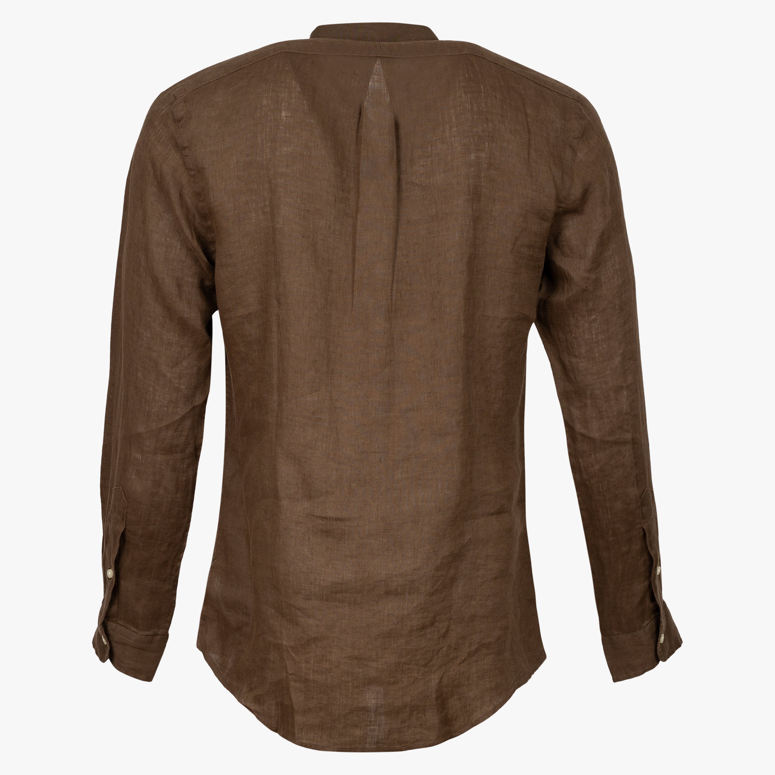 Ralph Lauren Linnen Overhemd Bruin | Slim Fit