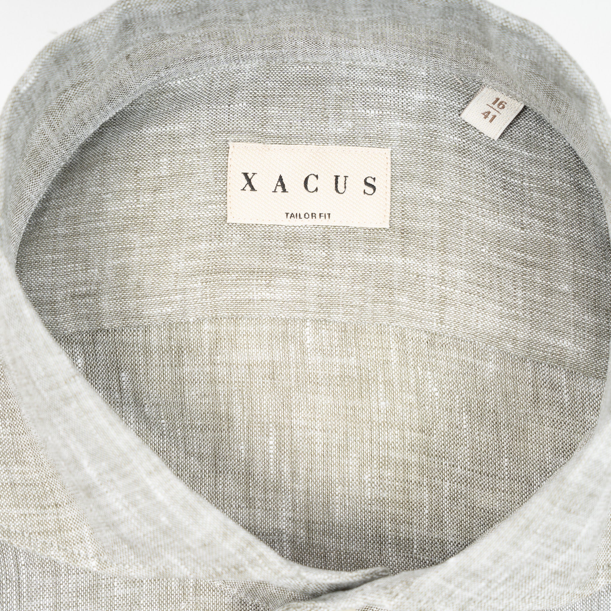 Xacus Linnen Overhemd Groen