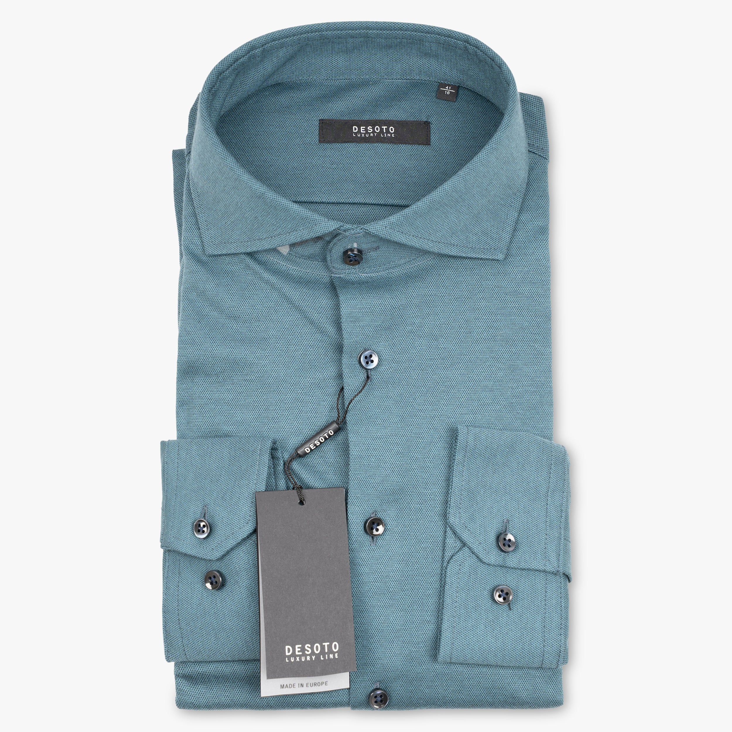 Desoto Overhemd Donkergroen | Luxury Hai Piqué