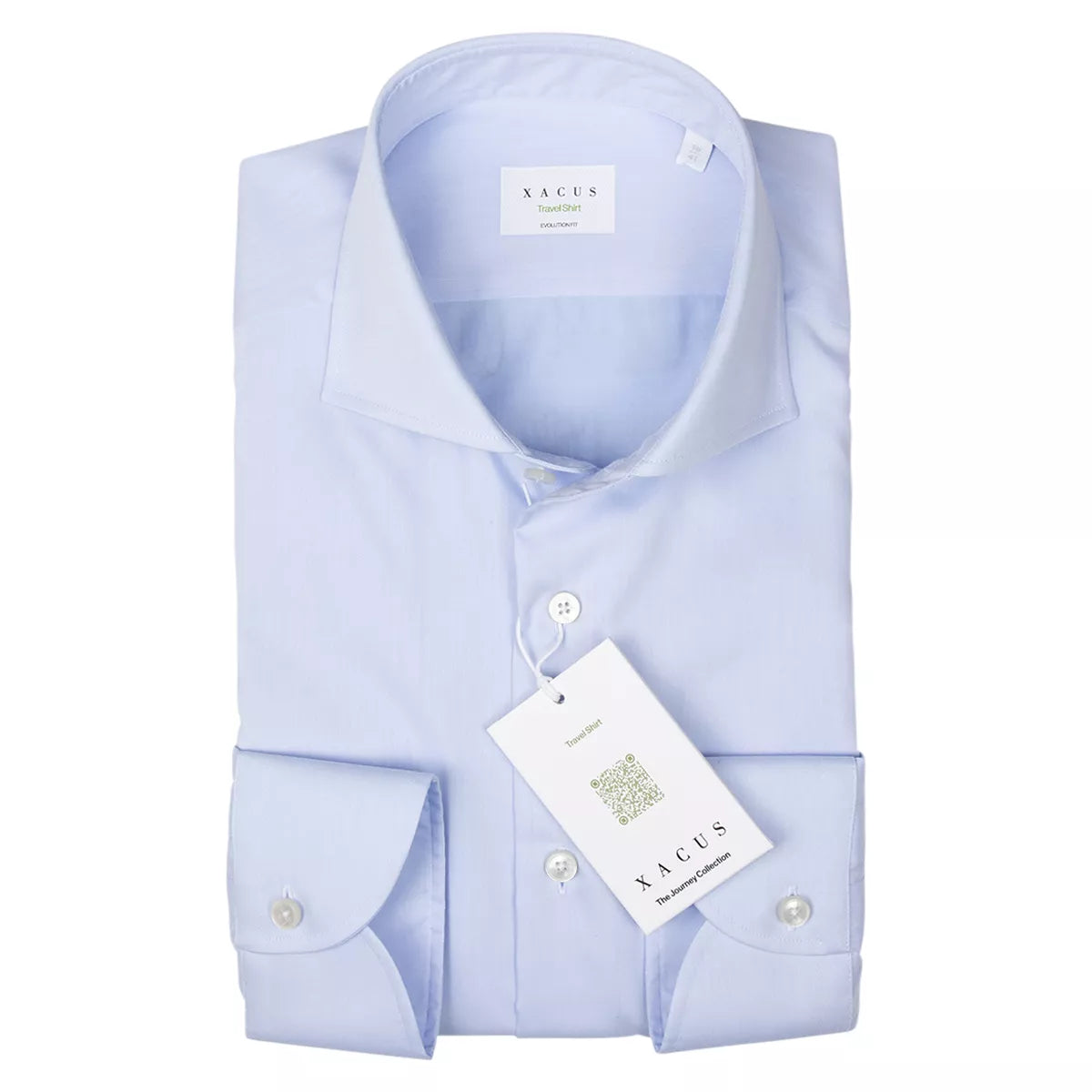 Xacus overhemd lichtblauw | travel shirt