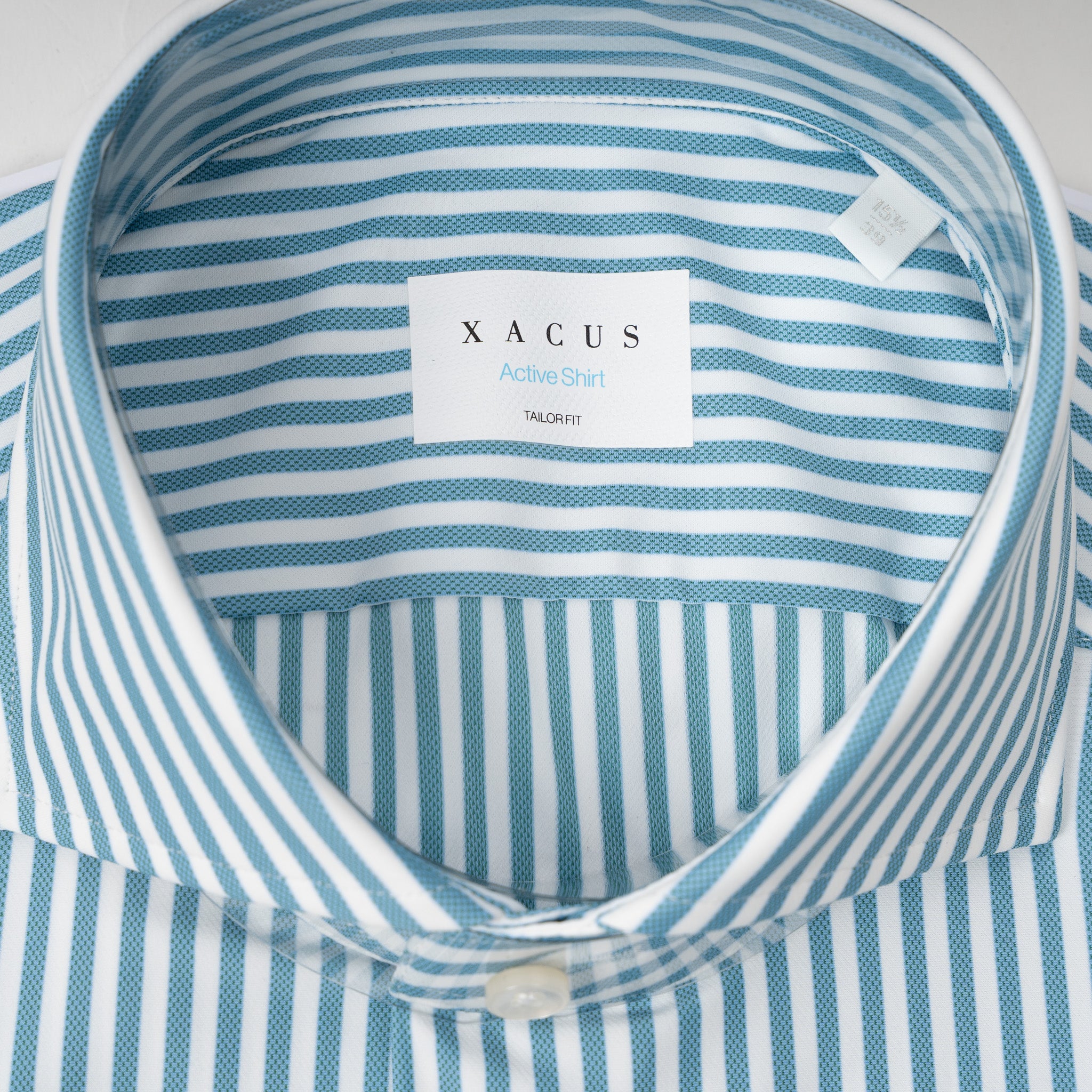 Xacus Overhemd Gestreept Aquablauw | Active Shirt