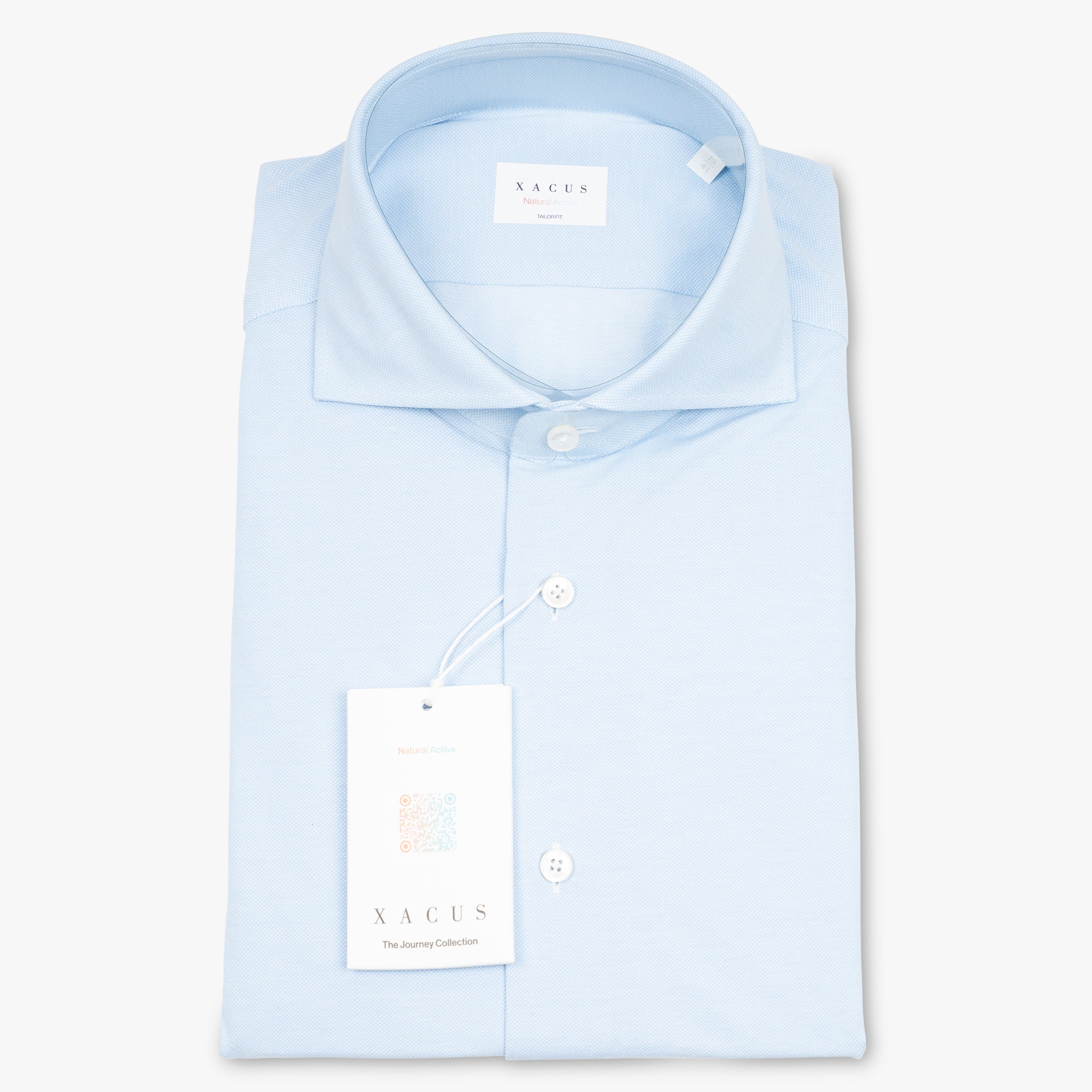 Xacus Overhemd Lichtblauw | Natural Active Shirt