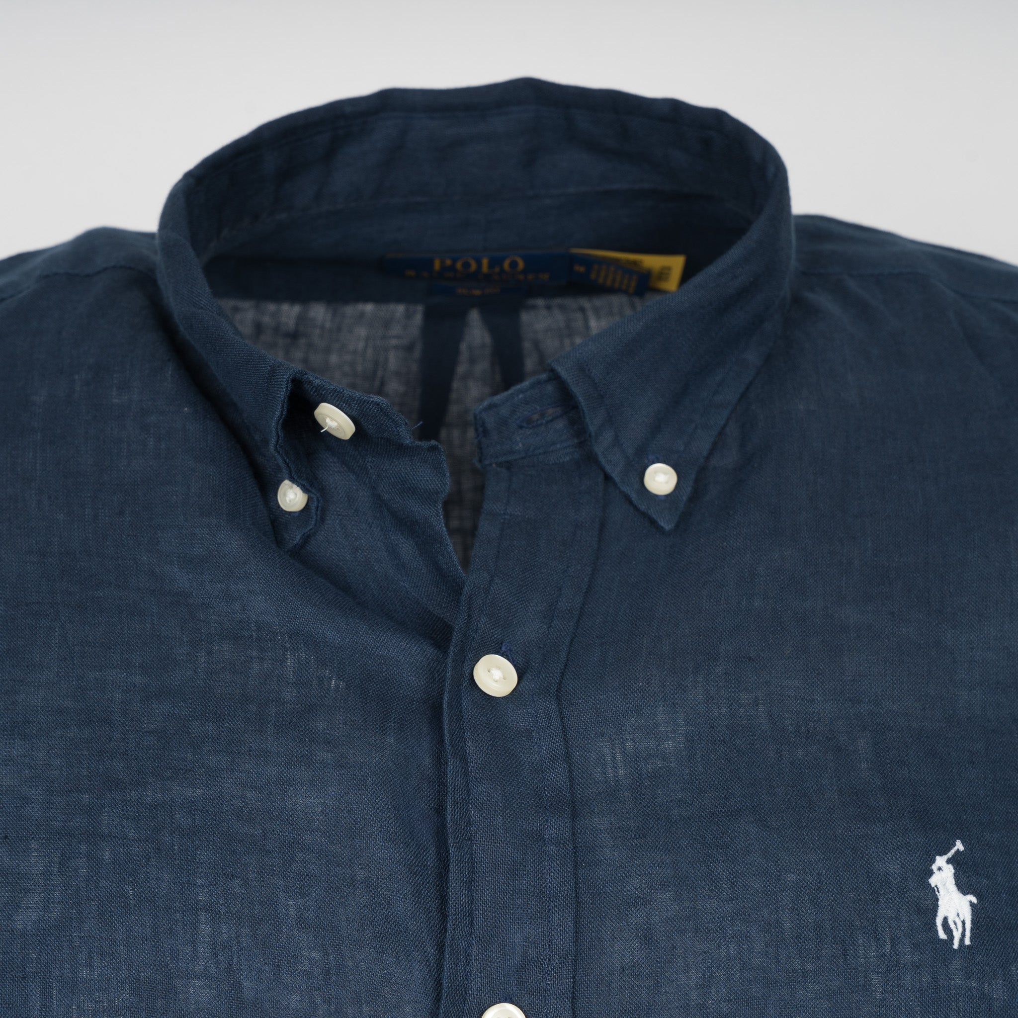 Ralph Lauren Linnen Overhemd Blauw | Slim Fit