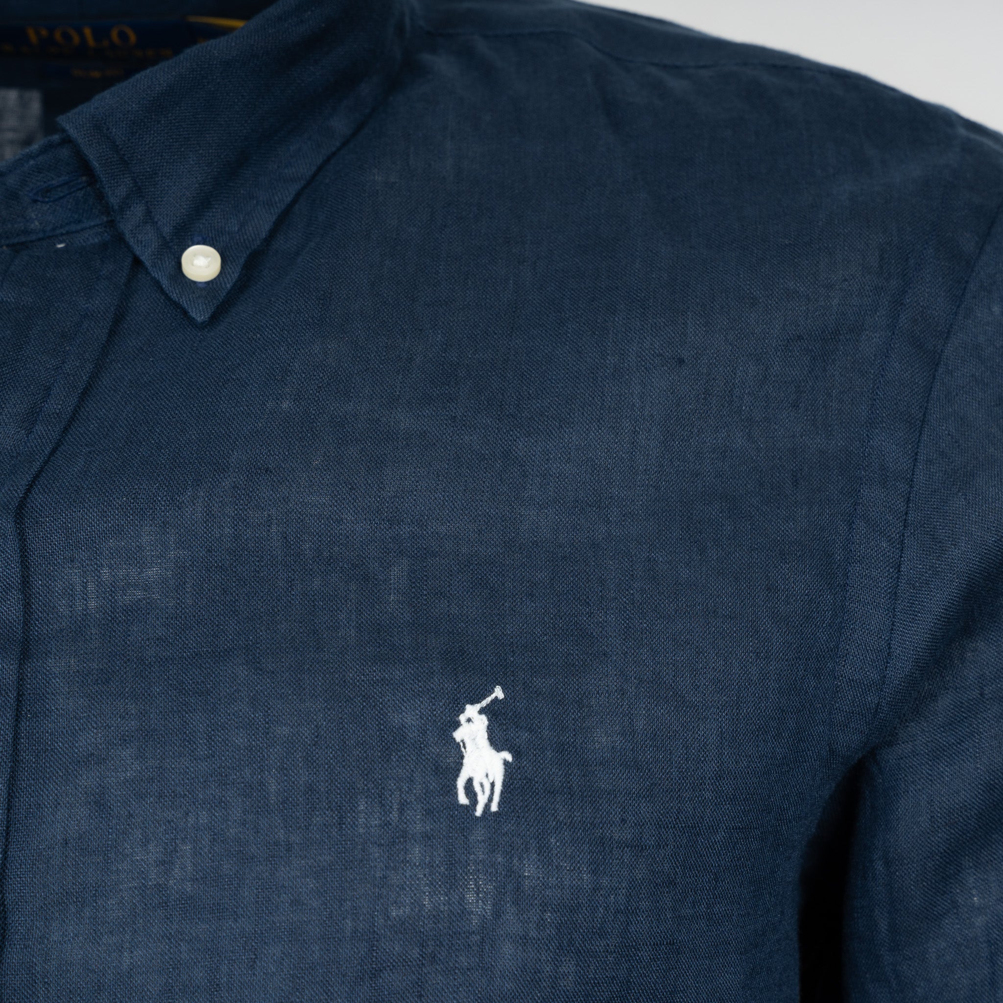 Ralph Lauren Linnen Overhemd Blauw | Slim Fit