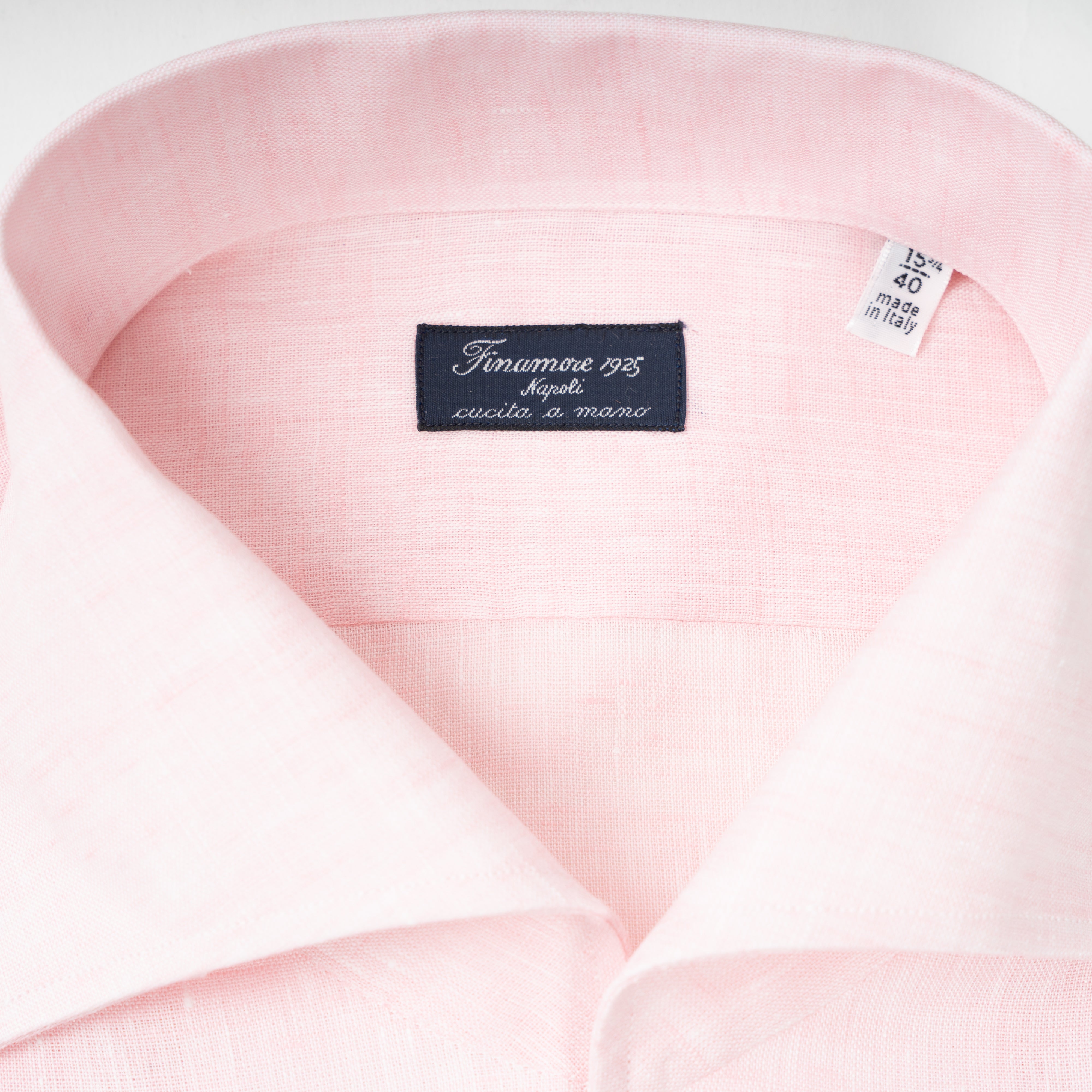 Finamore Linnen Overhemd Roze | Ustica