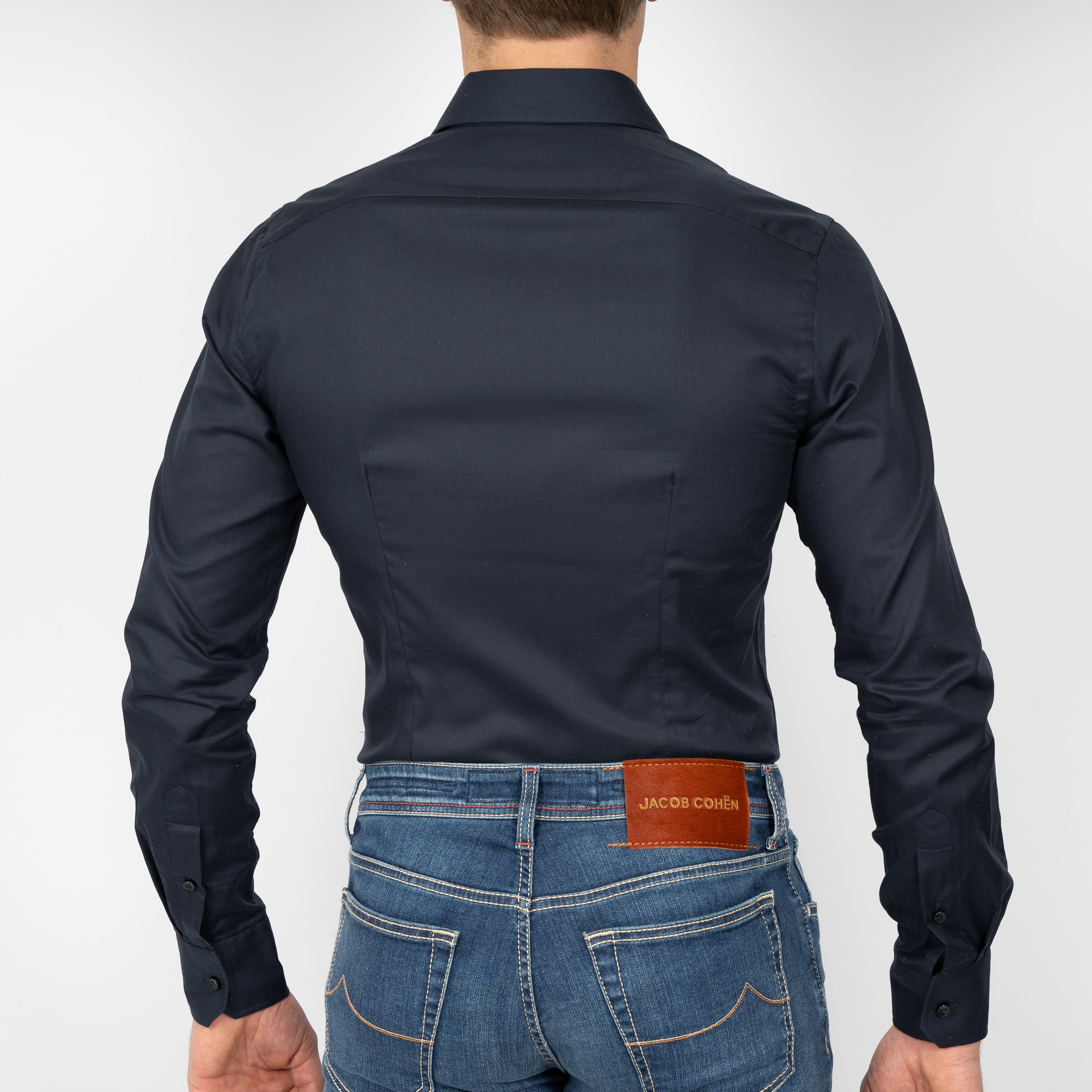 Xacus Overhemd donkerblauw tailor fit