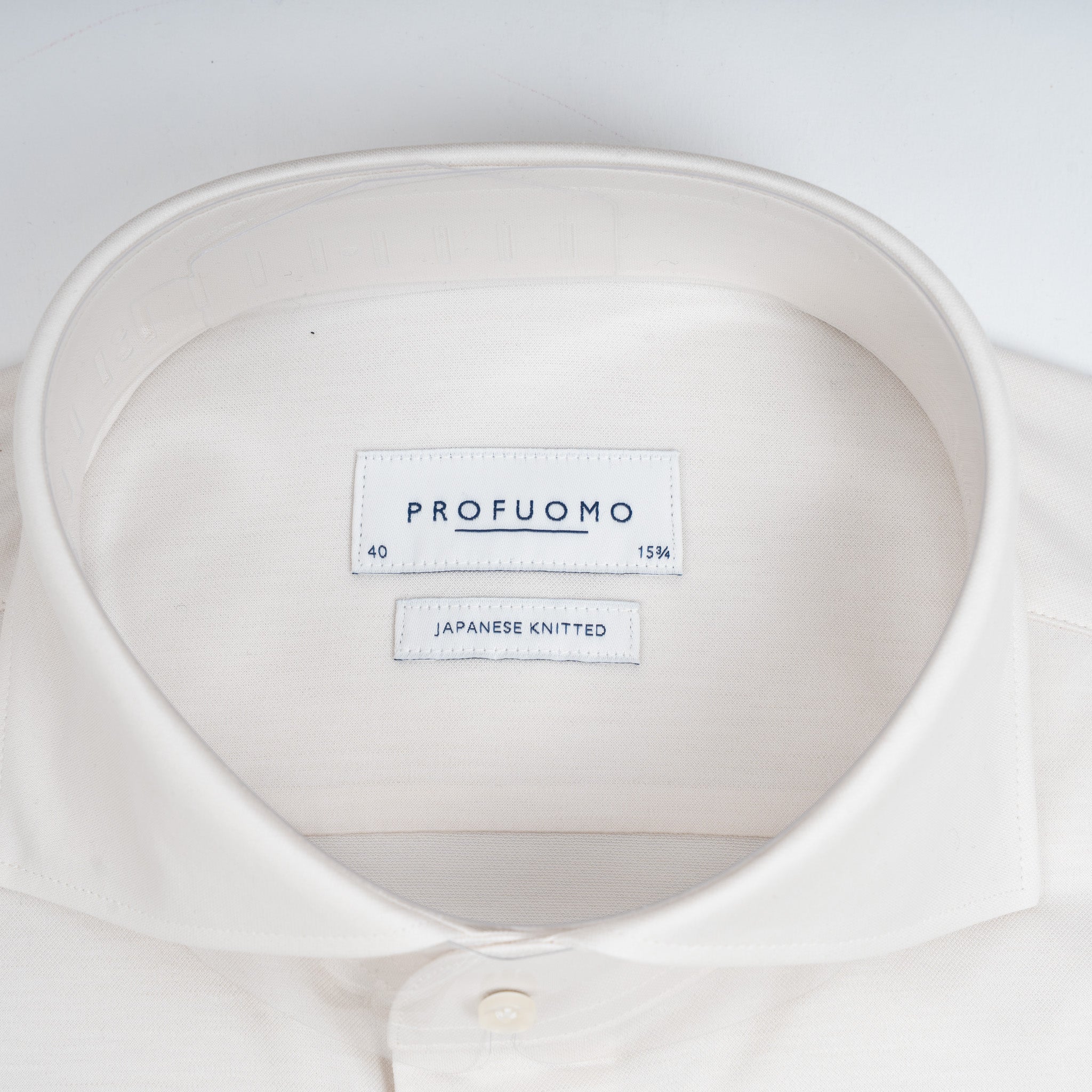 Profuomo Overhemd Off-White | Japanese Knitted