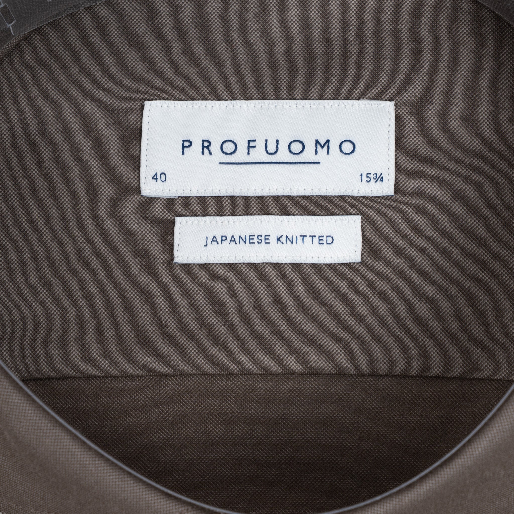 Profuomo Overhemd Taupe | Japanese Knitted