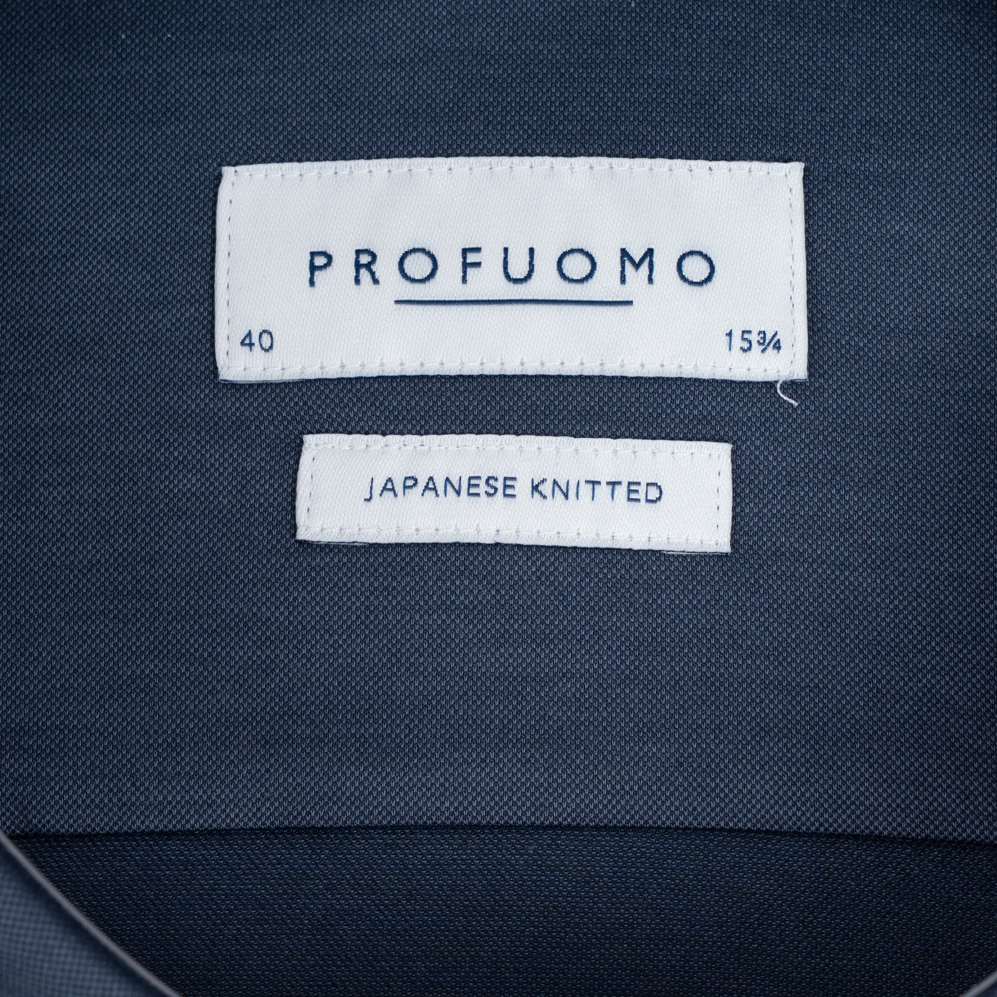 Profuomo Overhemd Indigo Blauw | Japanese Knitted