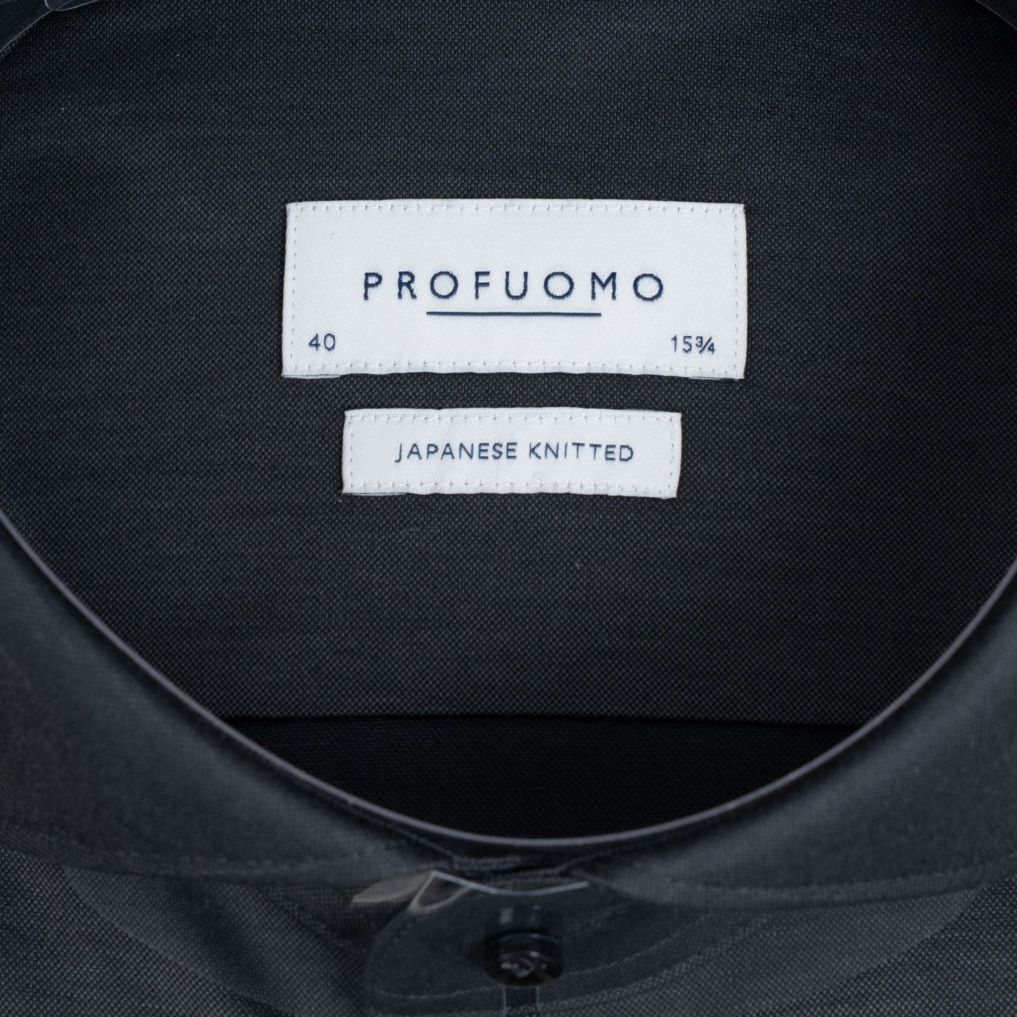 Profuomo Overhemd Antraciet Grijs | Japanese Knitted