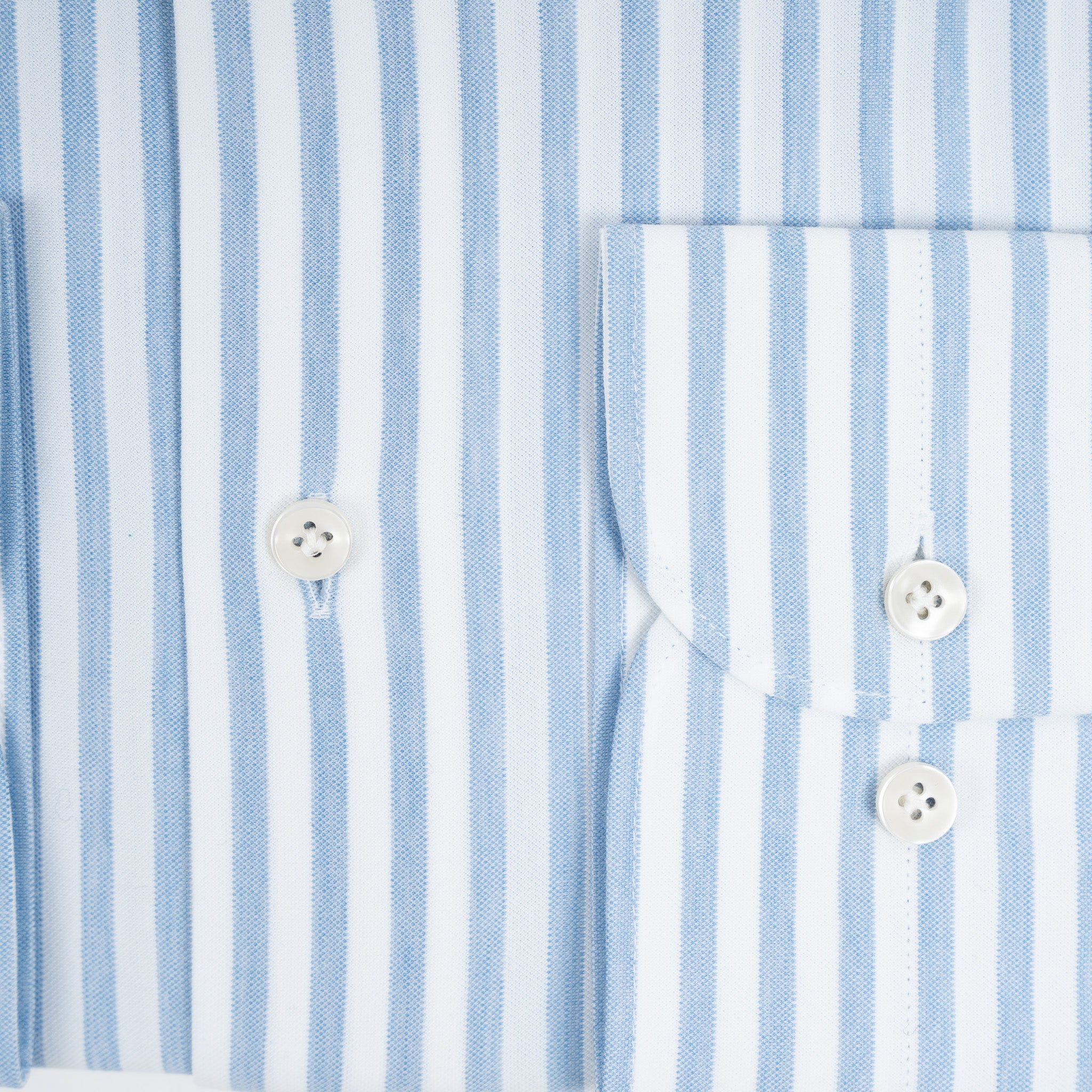 Profuomo Overhemd Lichtblauw Gestreept | Japanese Knitted