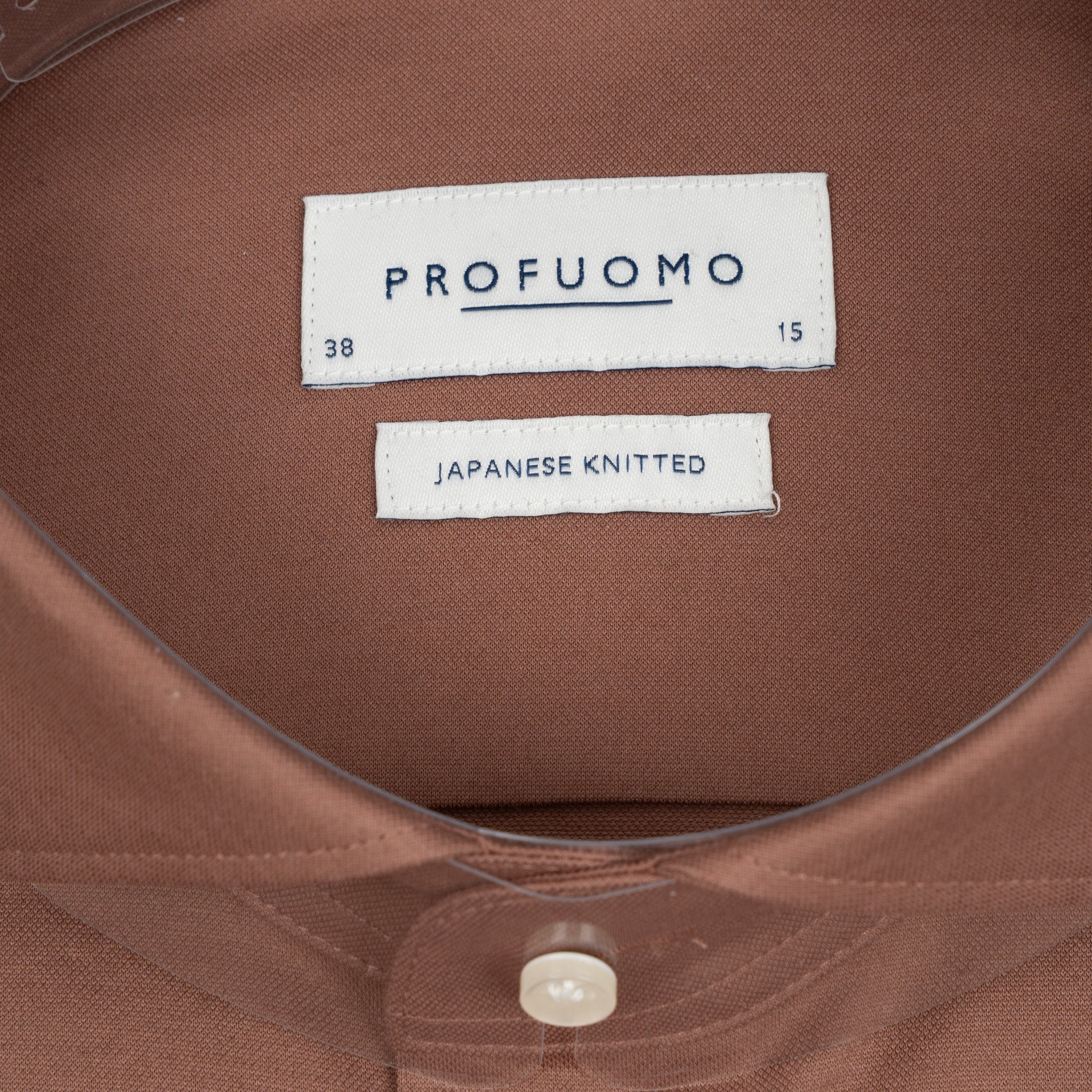 Profuomo Overhemd Roestbruin | Japanese Knitted
