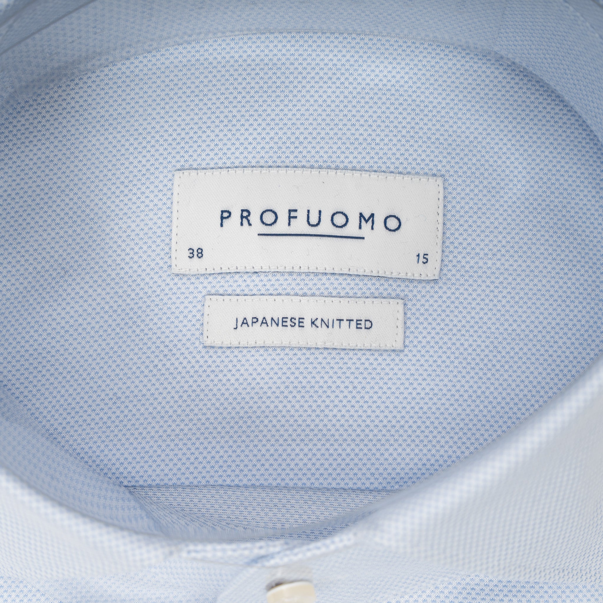 Profuomo Overhemd Lichtblauw | Japanese Knitted
