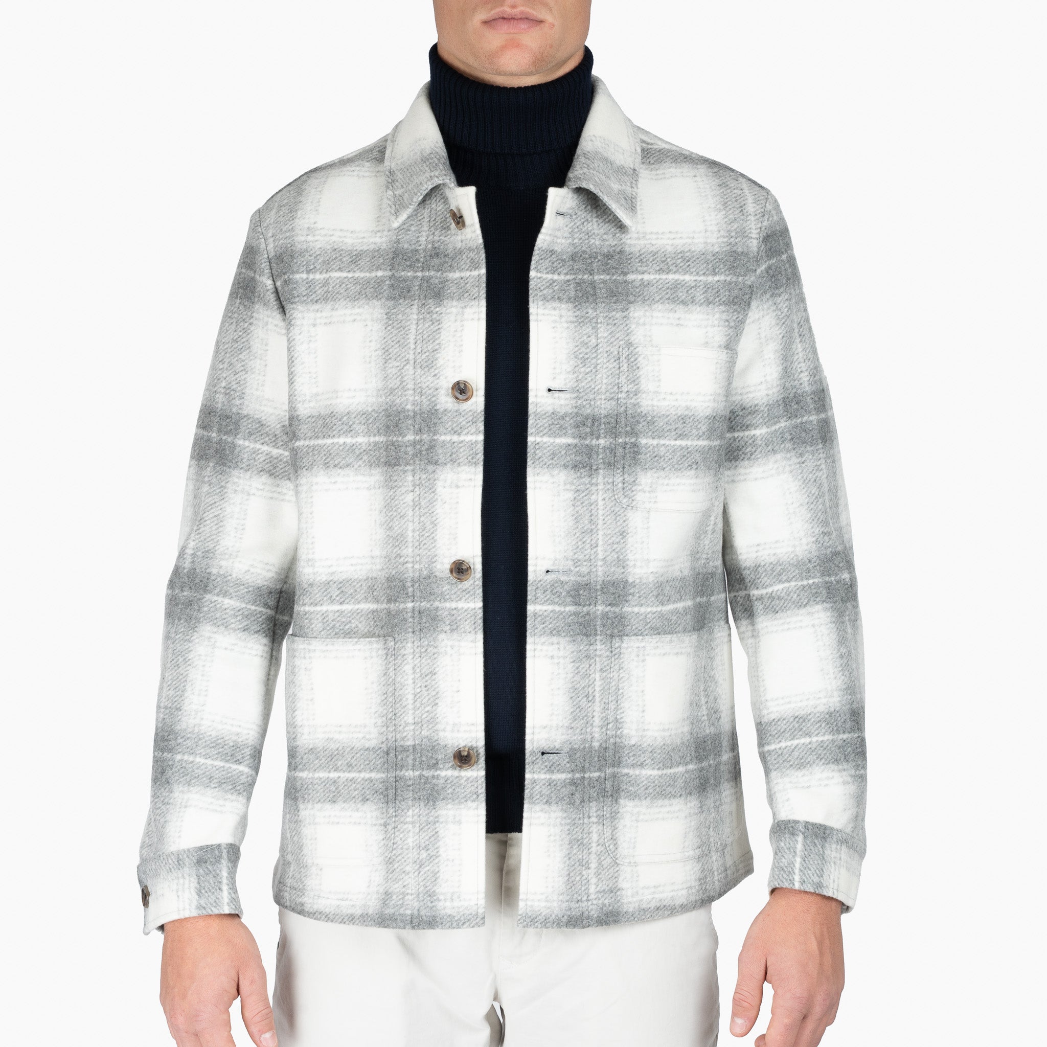 SEVEN DIALS Overshirt Lichtgrijs Geruit | York