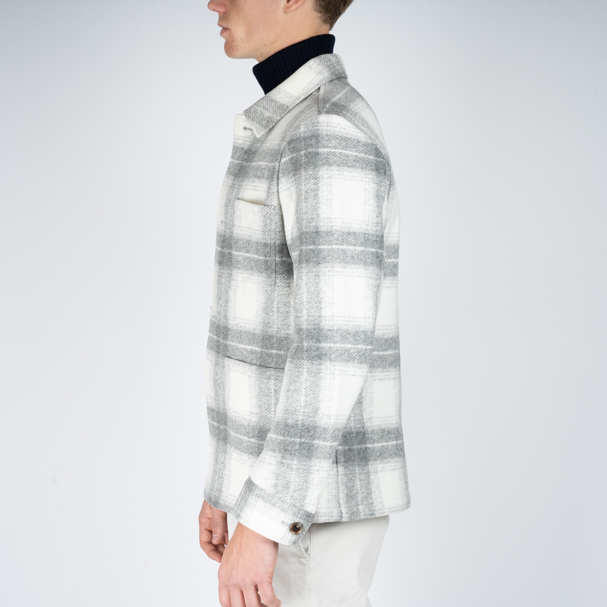 SEVEN DIALS Overshirt Lichtgrijs Geruit | York