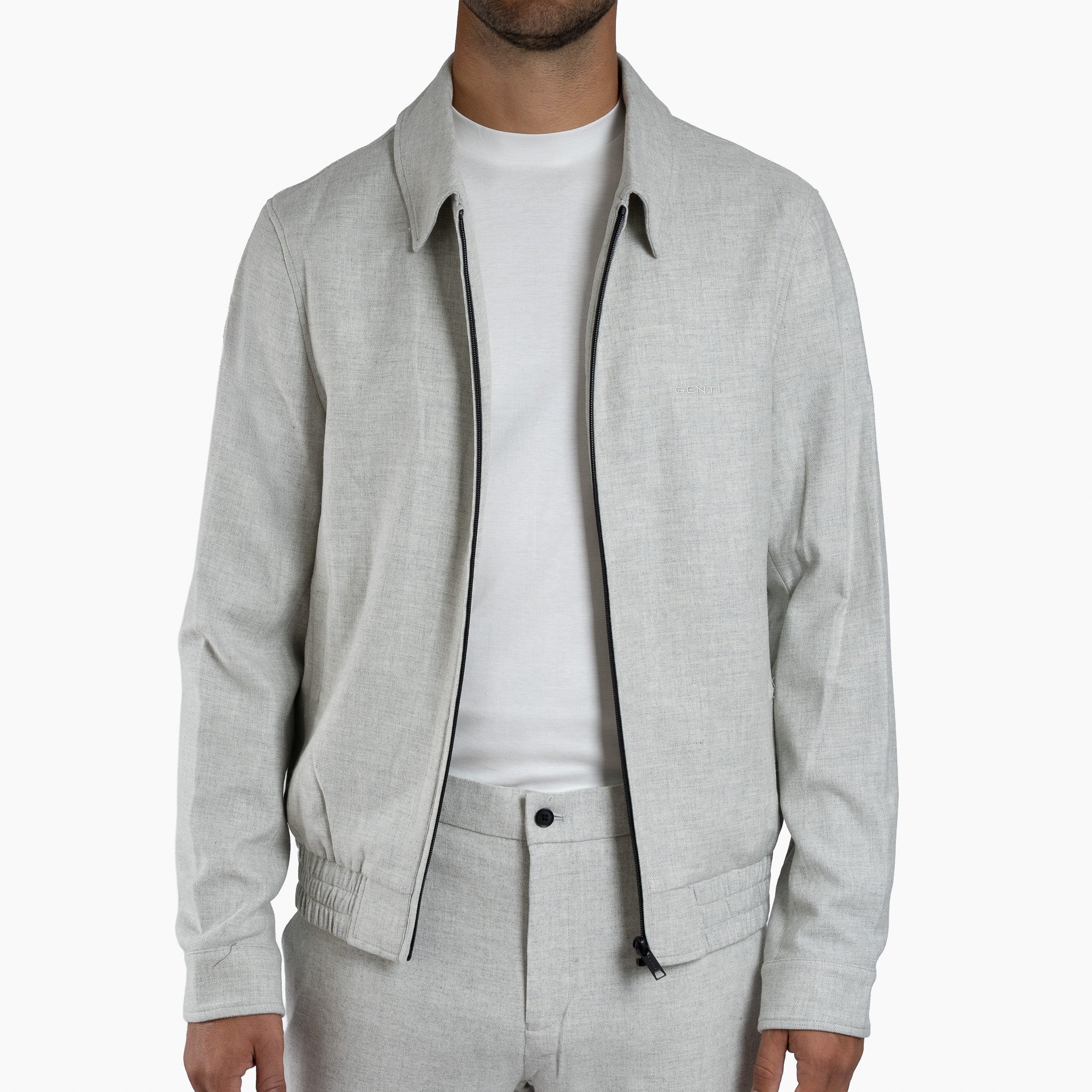 Genti Overshirt Lichtgrijs | Merino