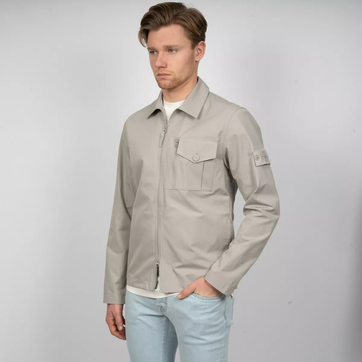 Stone Island Overshirt Grijs | Ghost