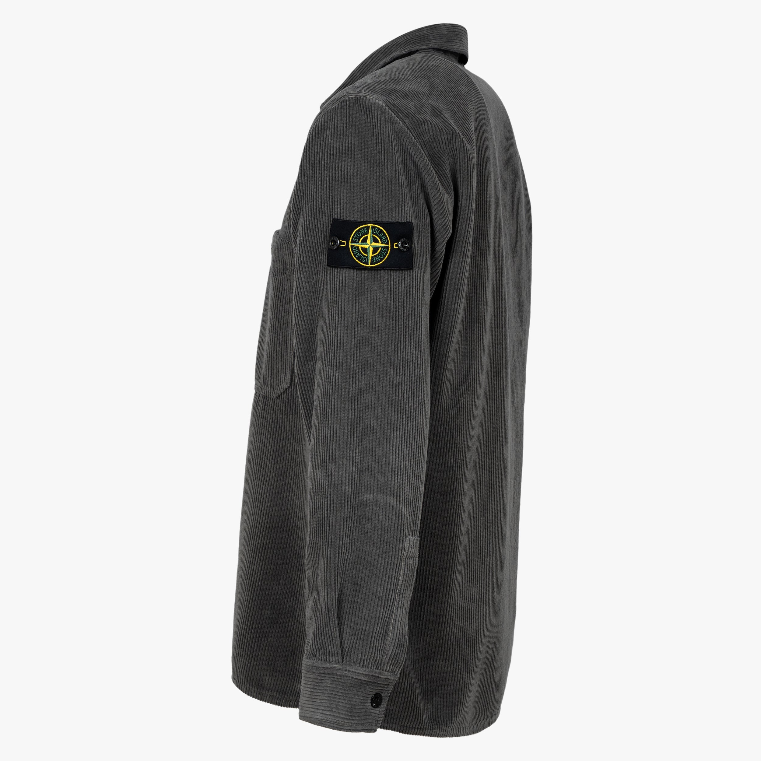 Stone Island Overshirt Corduroy Grijs | Organic Cotton
