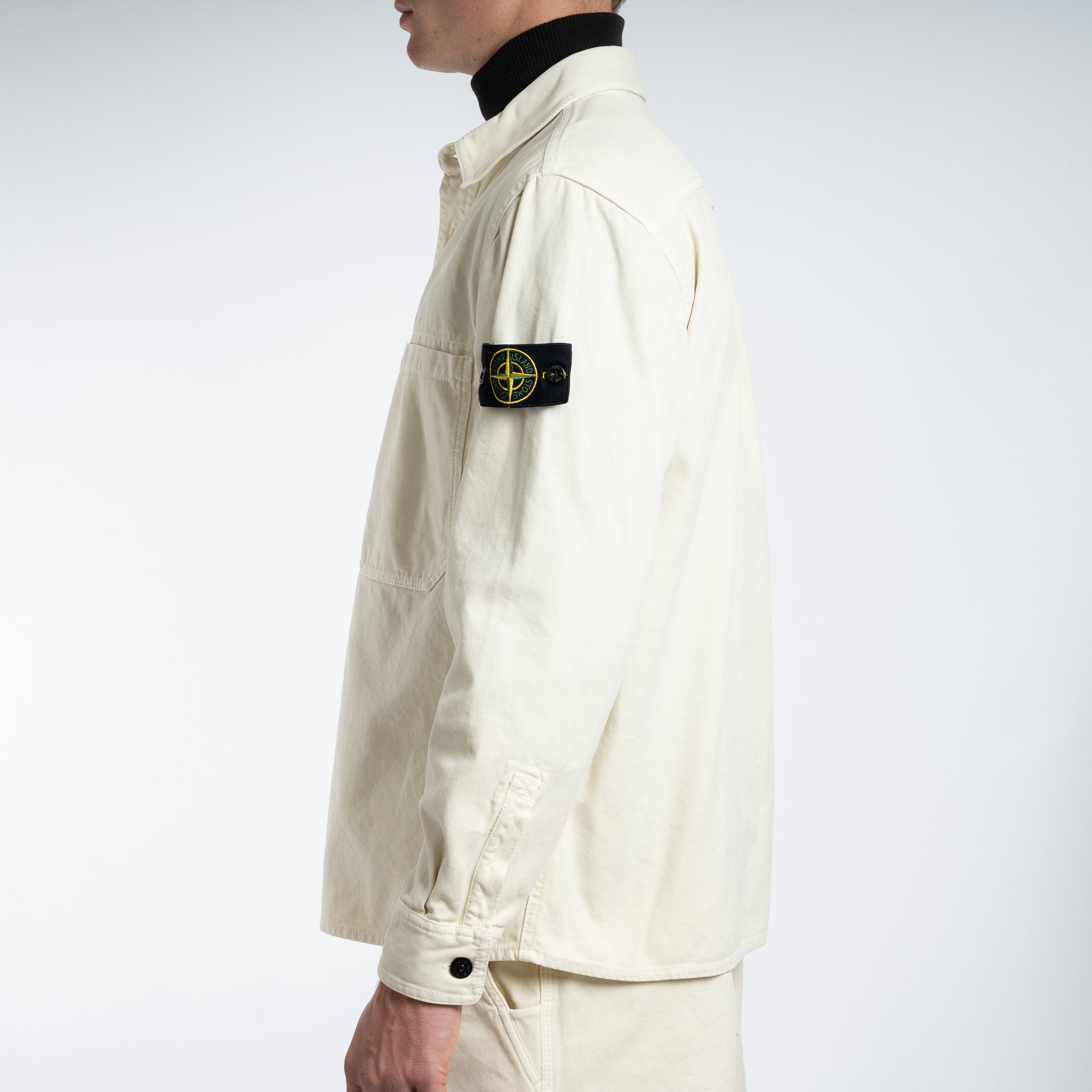 Stone Island Overshirt Crème | Panama 'OLD' Effect