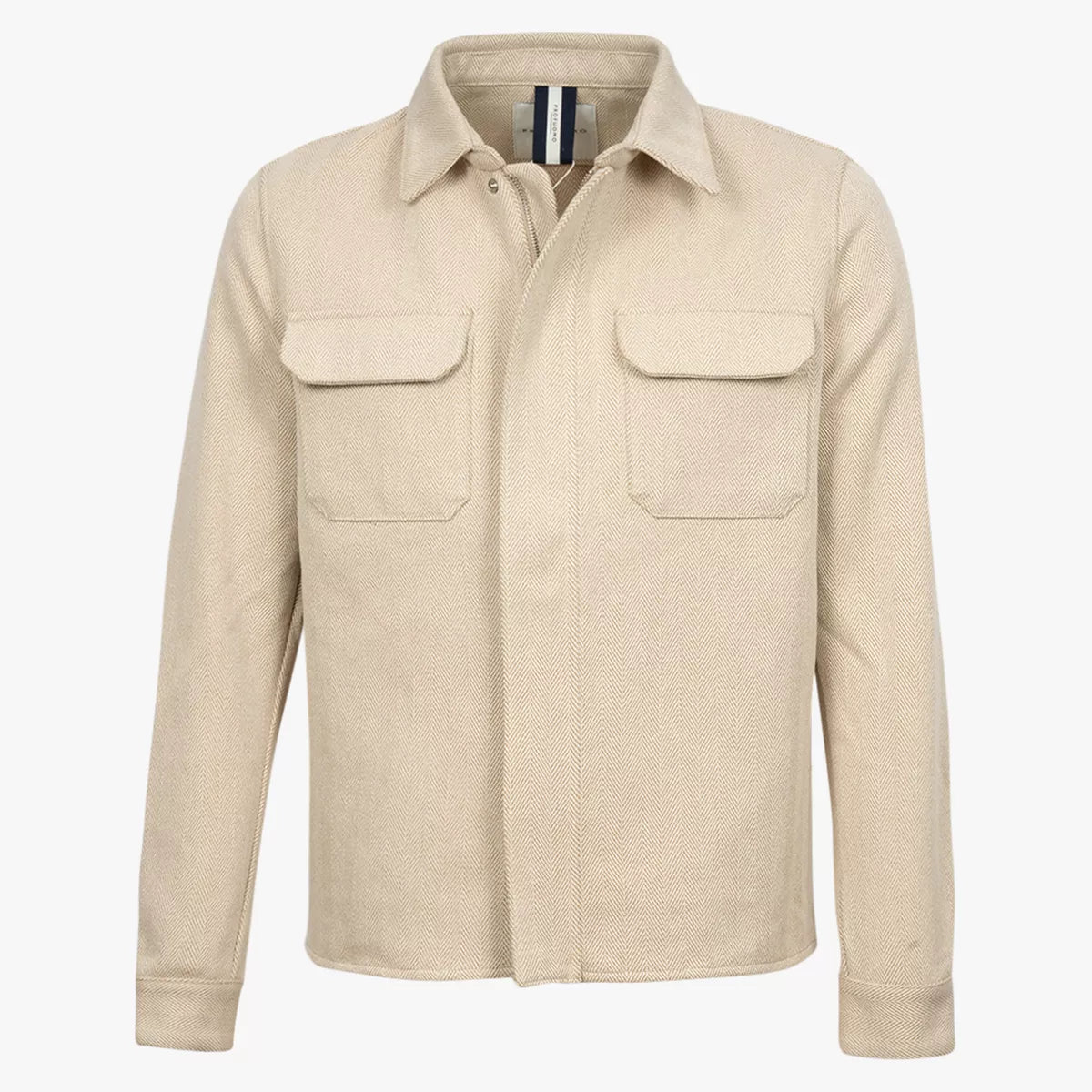 Profuomo Overshirt Beige | Herringbone