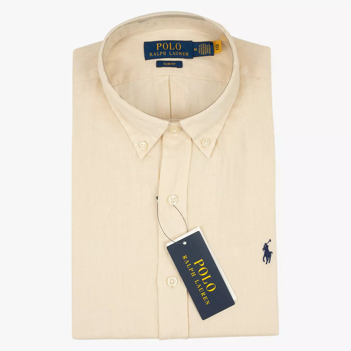 Ralph Lauren Overhemden Linnen Crème  | Slim Fit