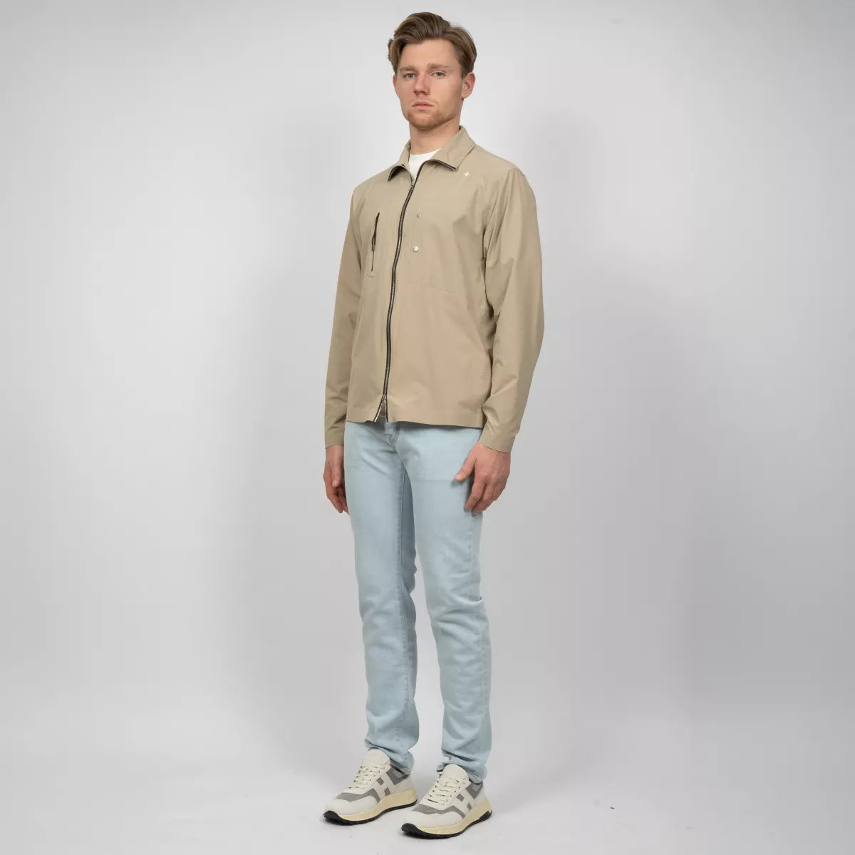 Stone Island Overshirt met Rits Beige | Stellina